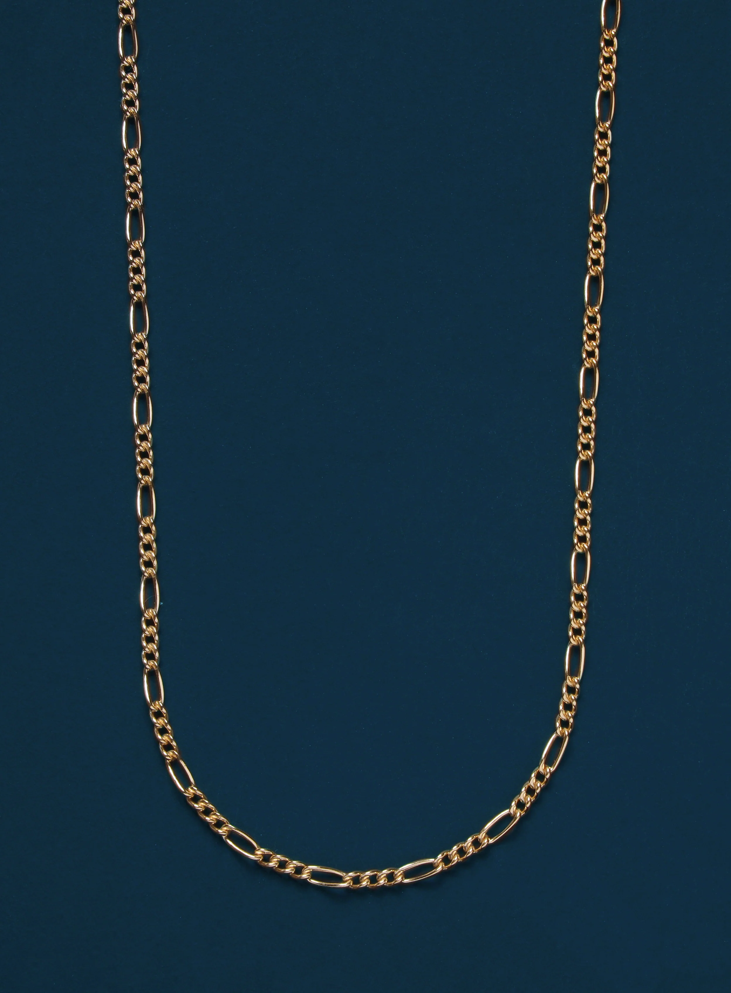 1.8mm 14k Gold Filled Figaro Chain Necklace for Men - Image 2