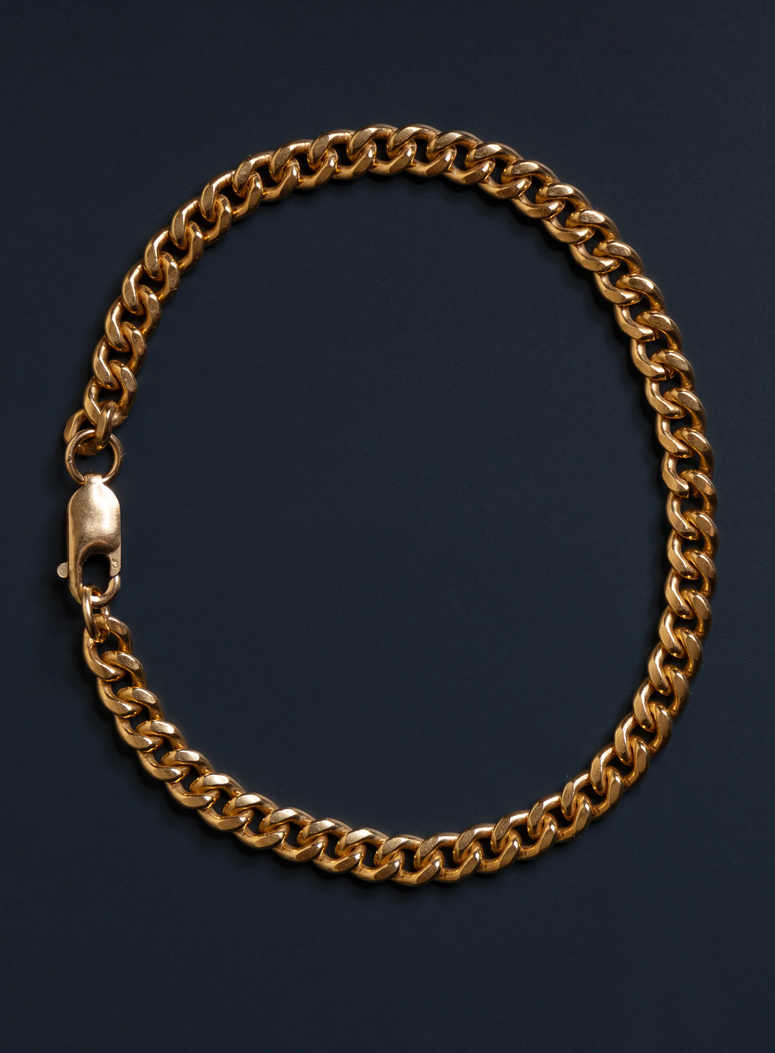 14K Gold Filled 5mm Cuban Chain Bracelet for Men