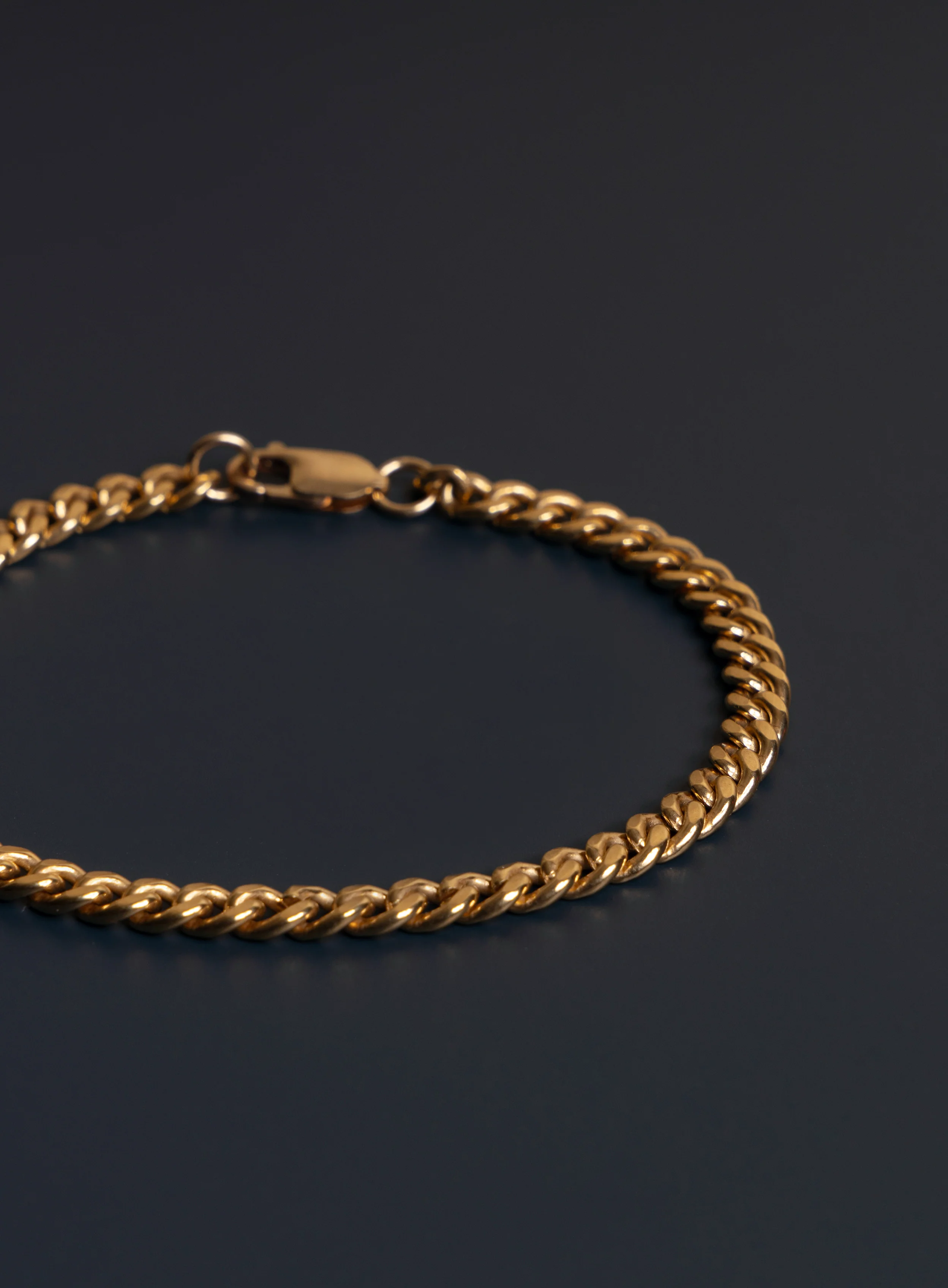 14K Gold Filled 5mm Cuban Chain Bracelet for Men - Image 2