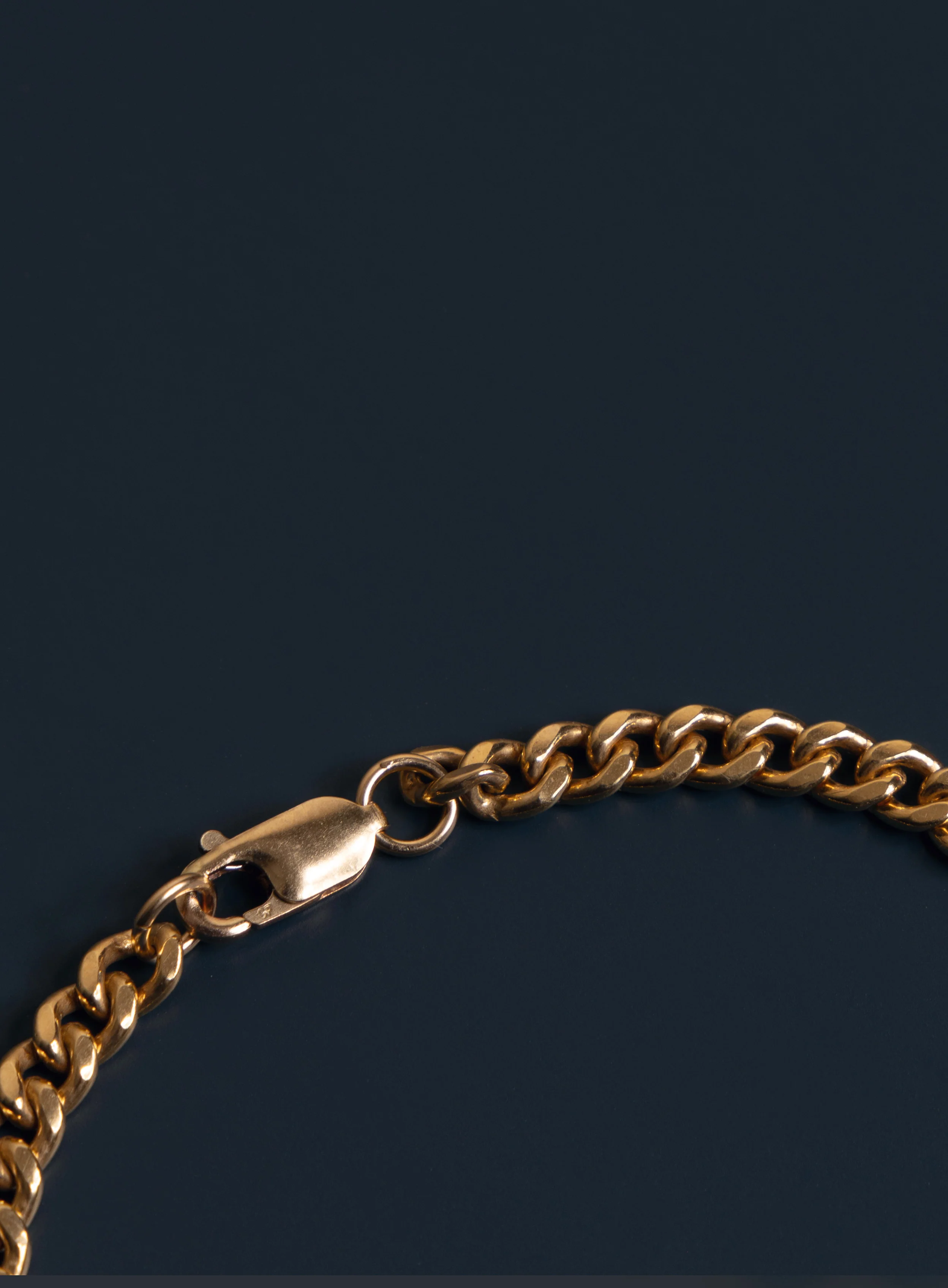 14K Gold Filled 5mm Cuban Chain Bracelet for Men - Image 3