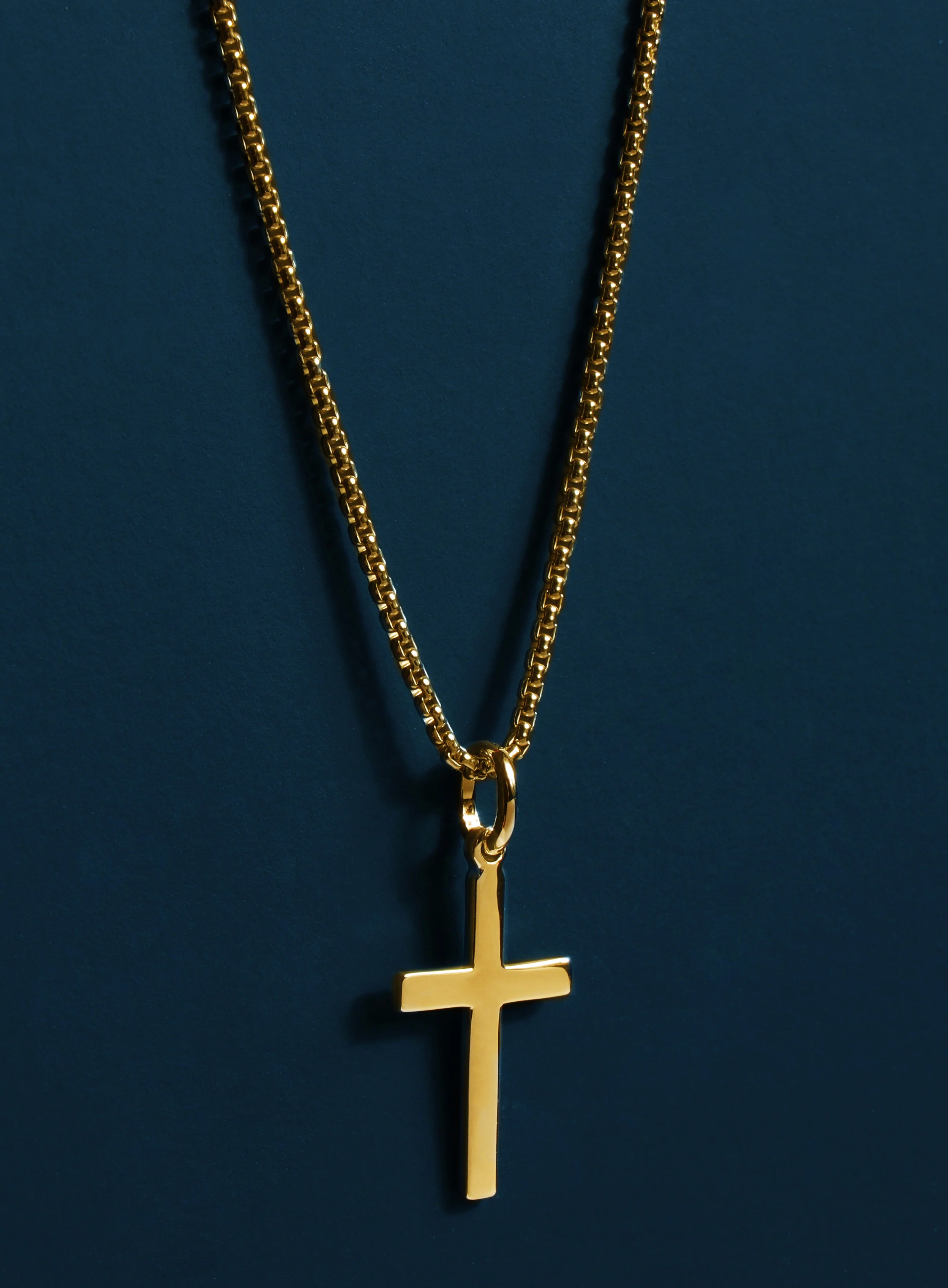 14k Gold Filled and Vermeil Gold Cross Necklace for Men - Image 5