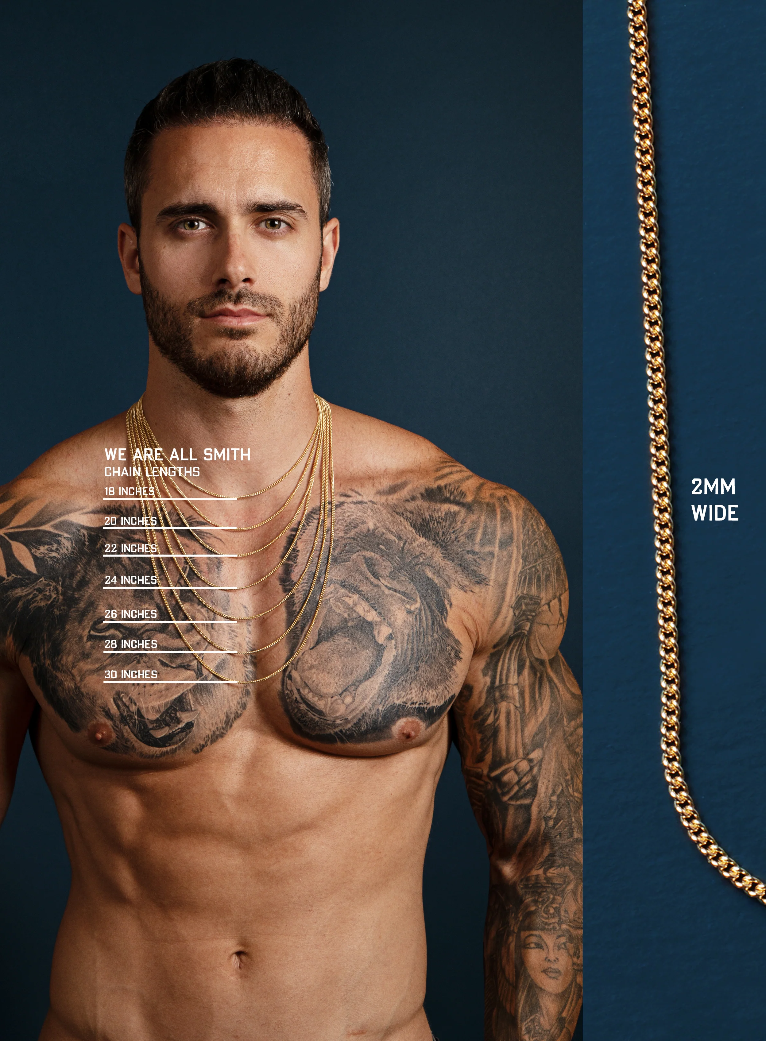 14K Gold Filled Curb Necklace for Men