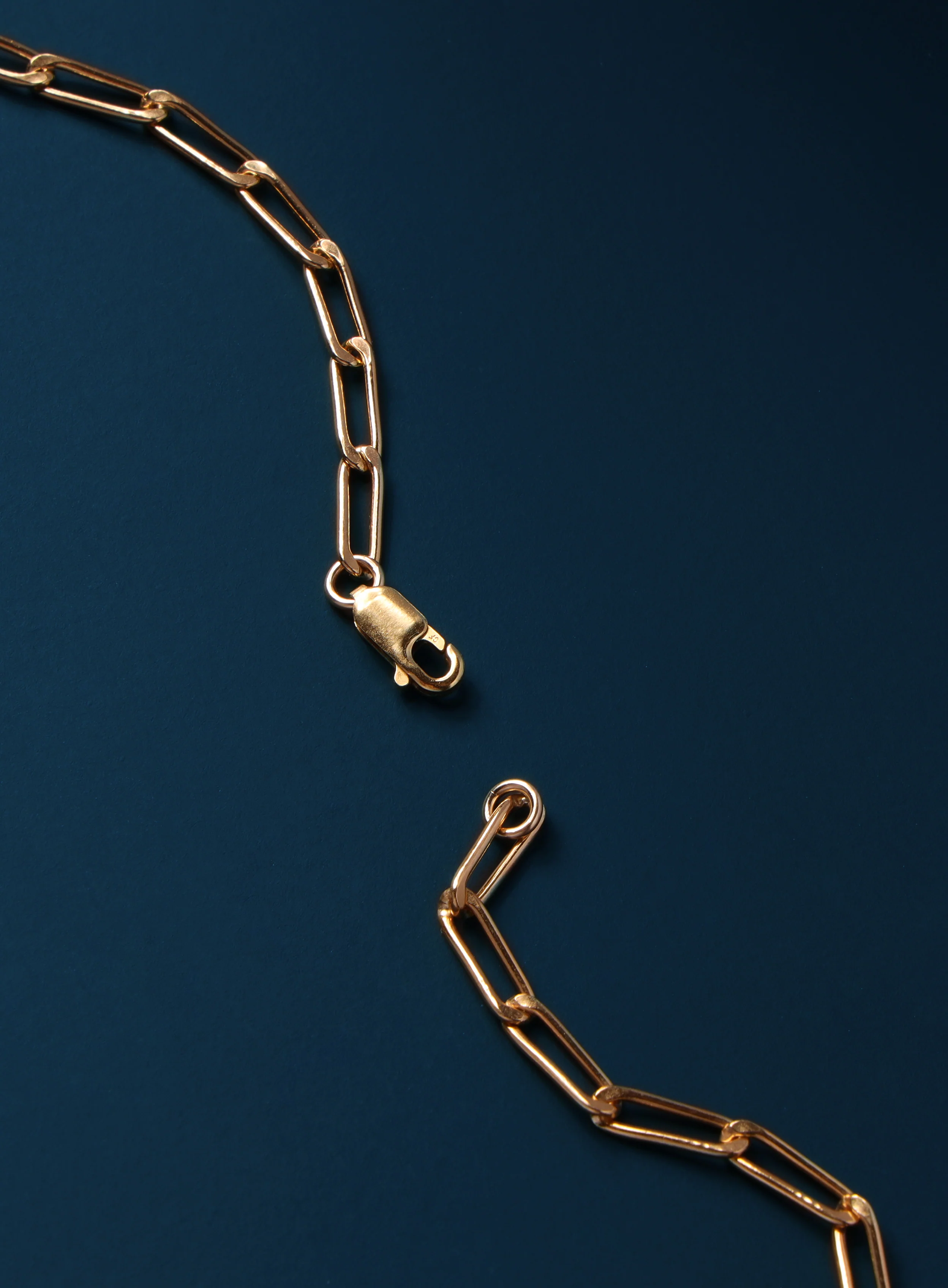 14k Gold Filled Elongated Cable Bevel Chain Necklace for Men - Image 8