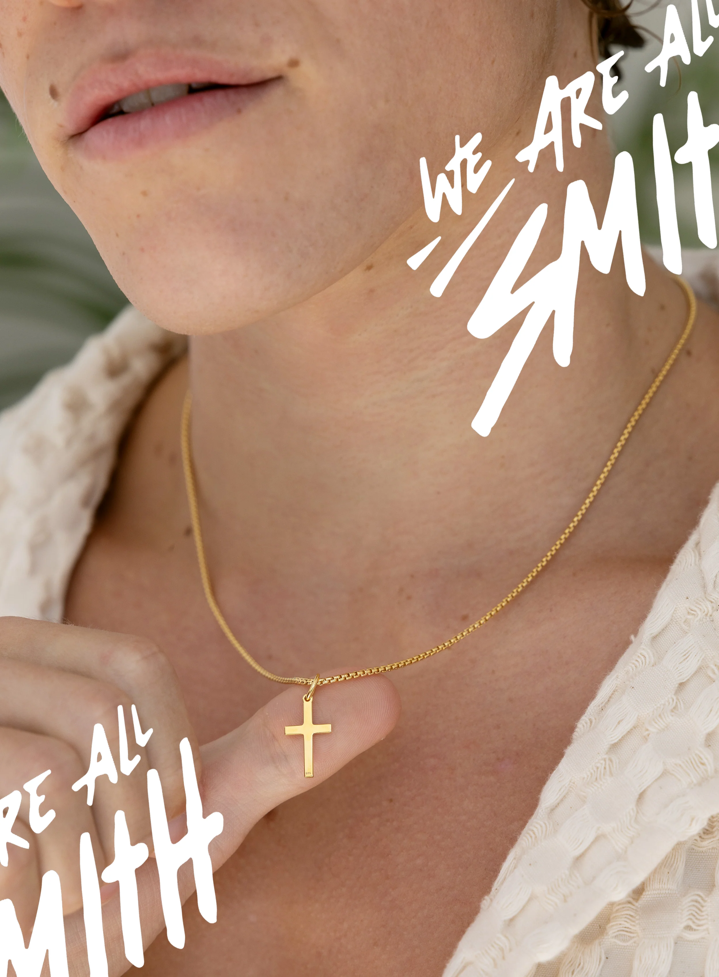 14k Gold Vermeil Small Cross on 14K Gold Filled Venetian Box Chain - Image 8