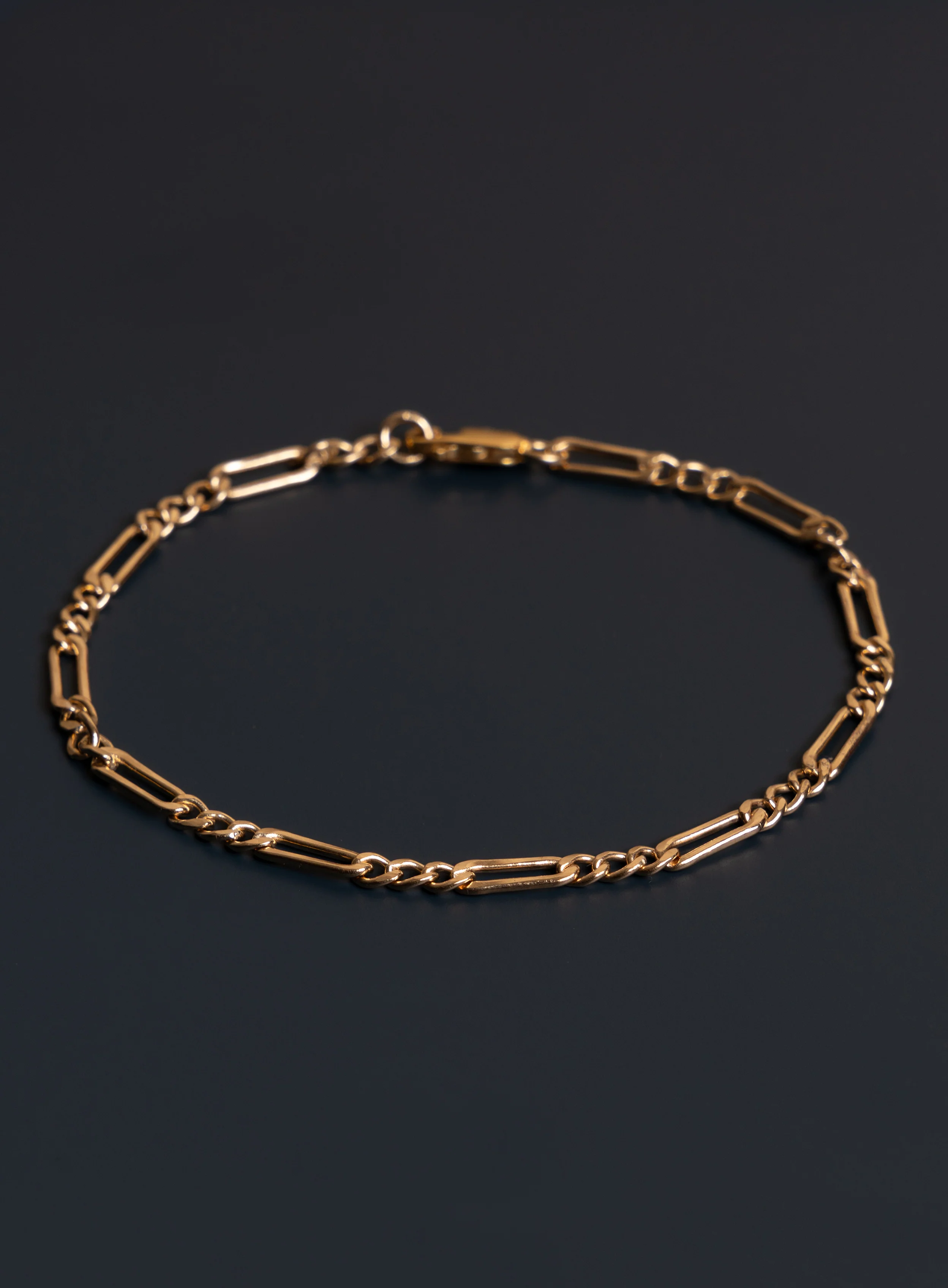 3.5mm 14K Gold Filled Figaro Chain Men's Bracelet - Image 10