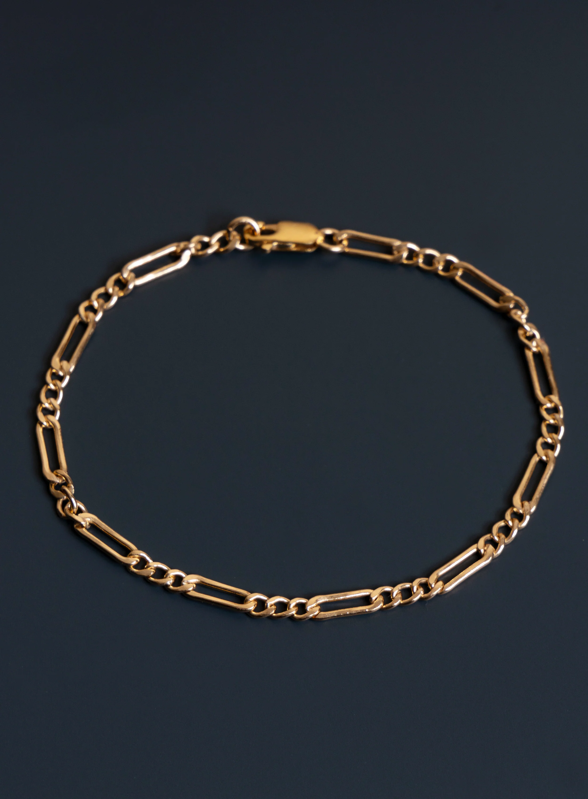 3.5mm 14K Gold Filled Figaro Chain Men's Bracelet - Image 11