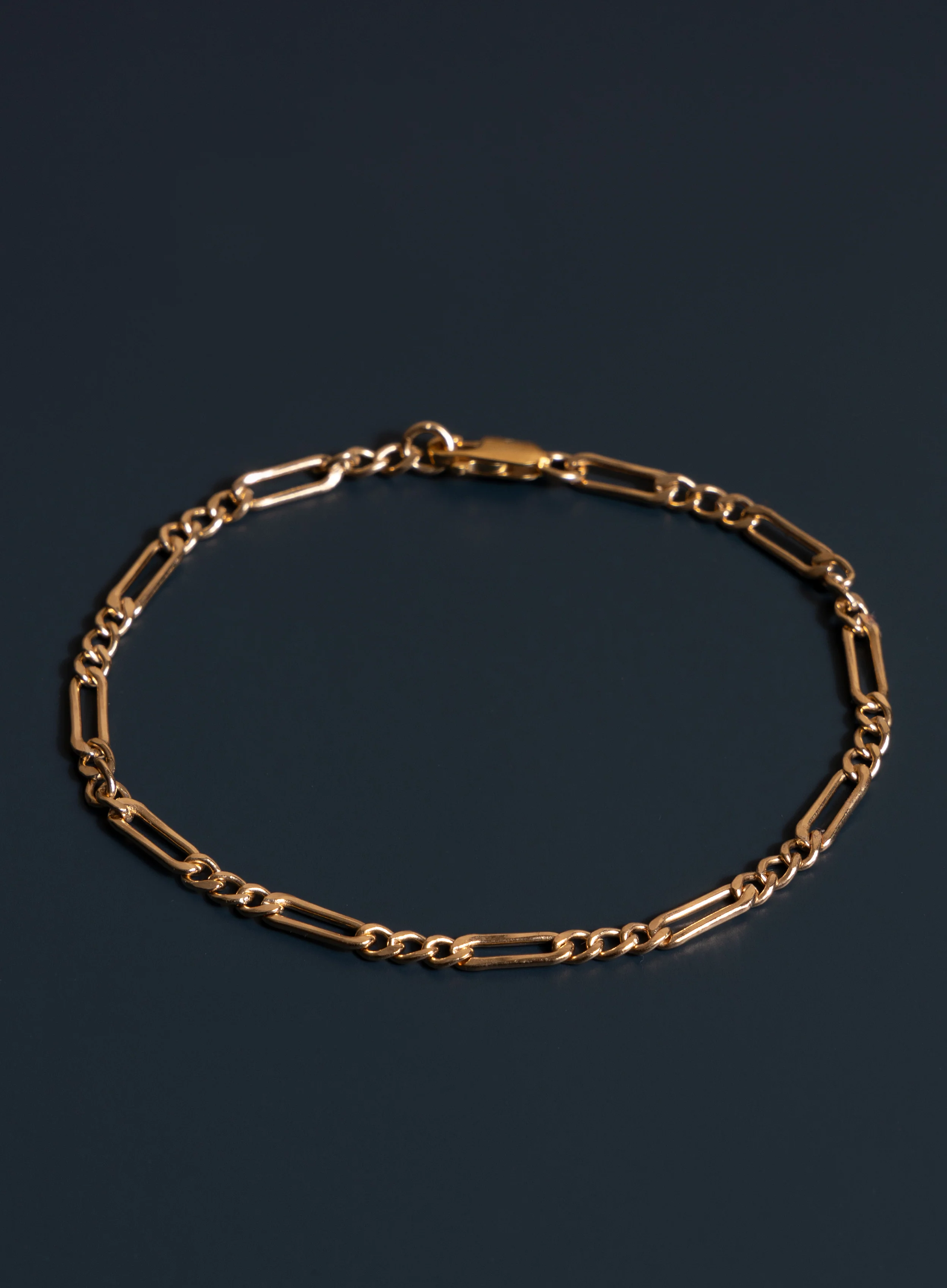 3.5mm 14K Gold Filled Figaro Chain Men's Bracelet - Image 6