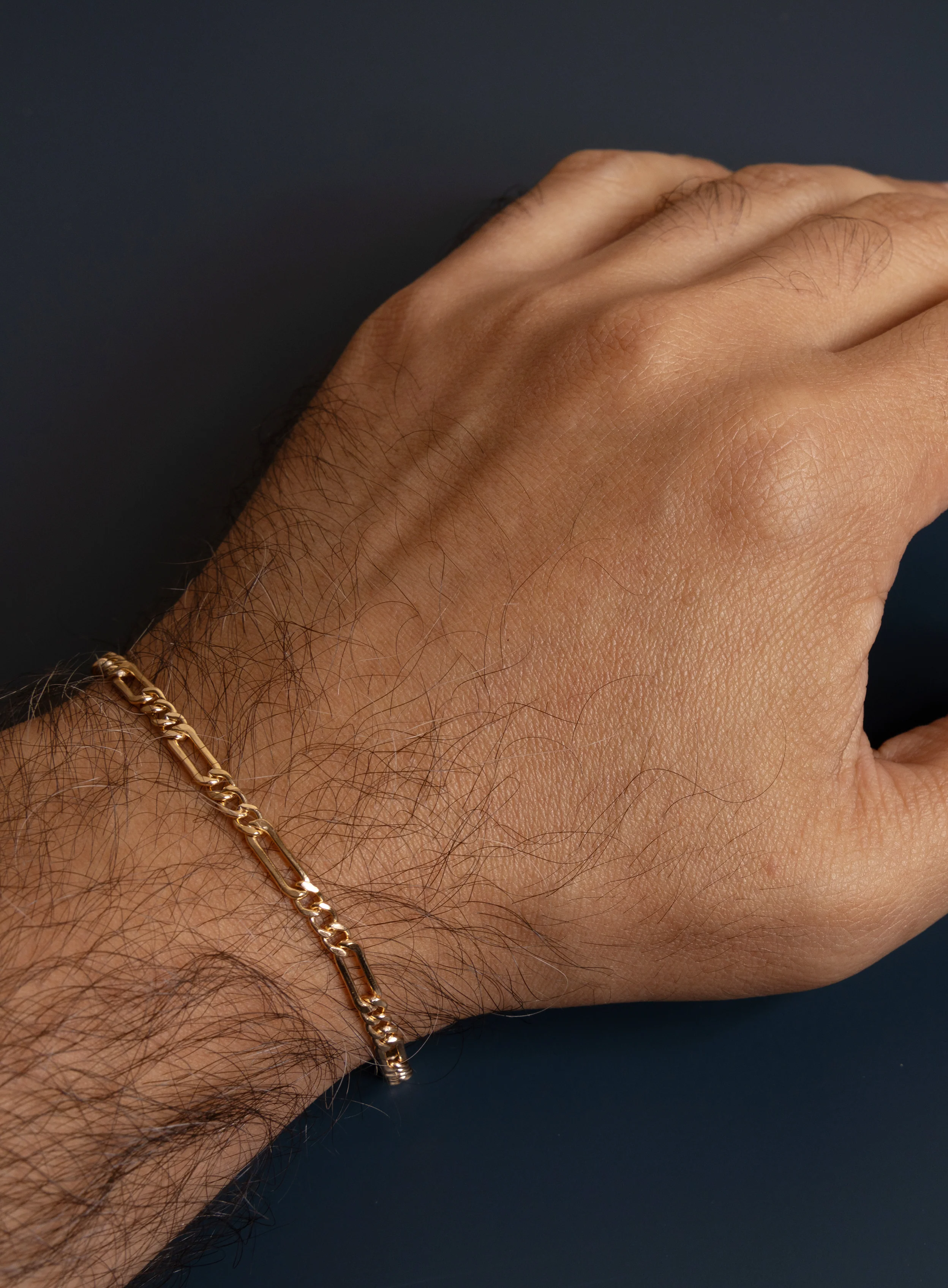 3.5mm 14K Gold Filled Figaro Chain Men's Bracelet - Image 7