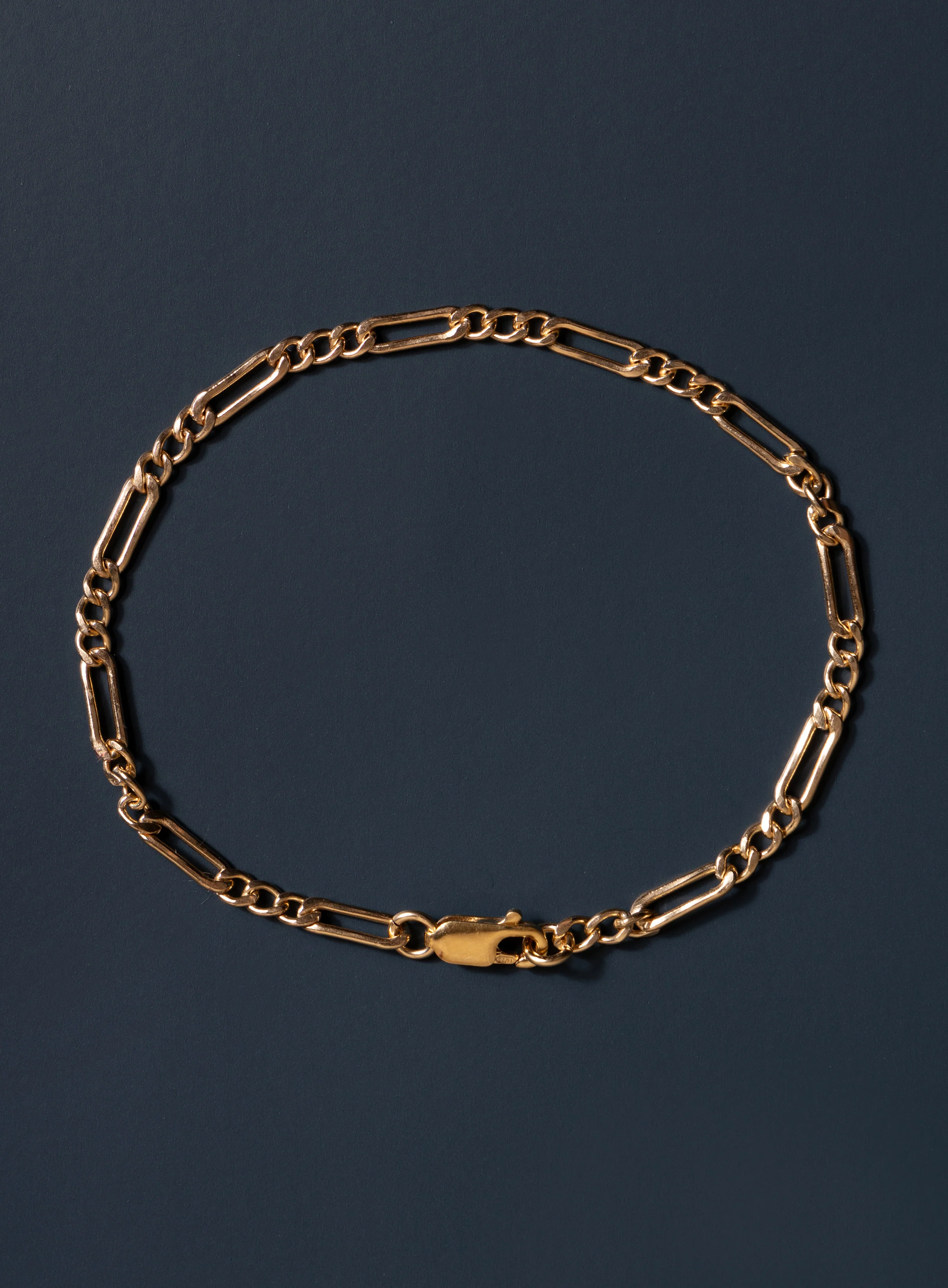 3.5mm 14K Gold Filled Figaro Chain Men's Bracelet - Image 8