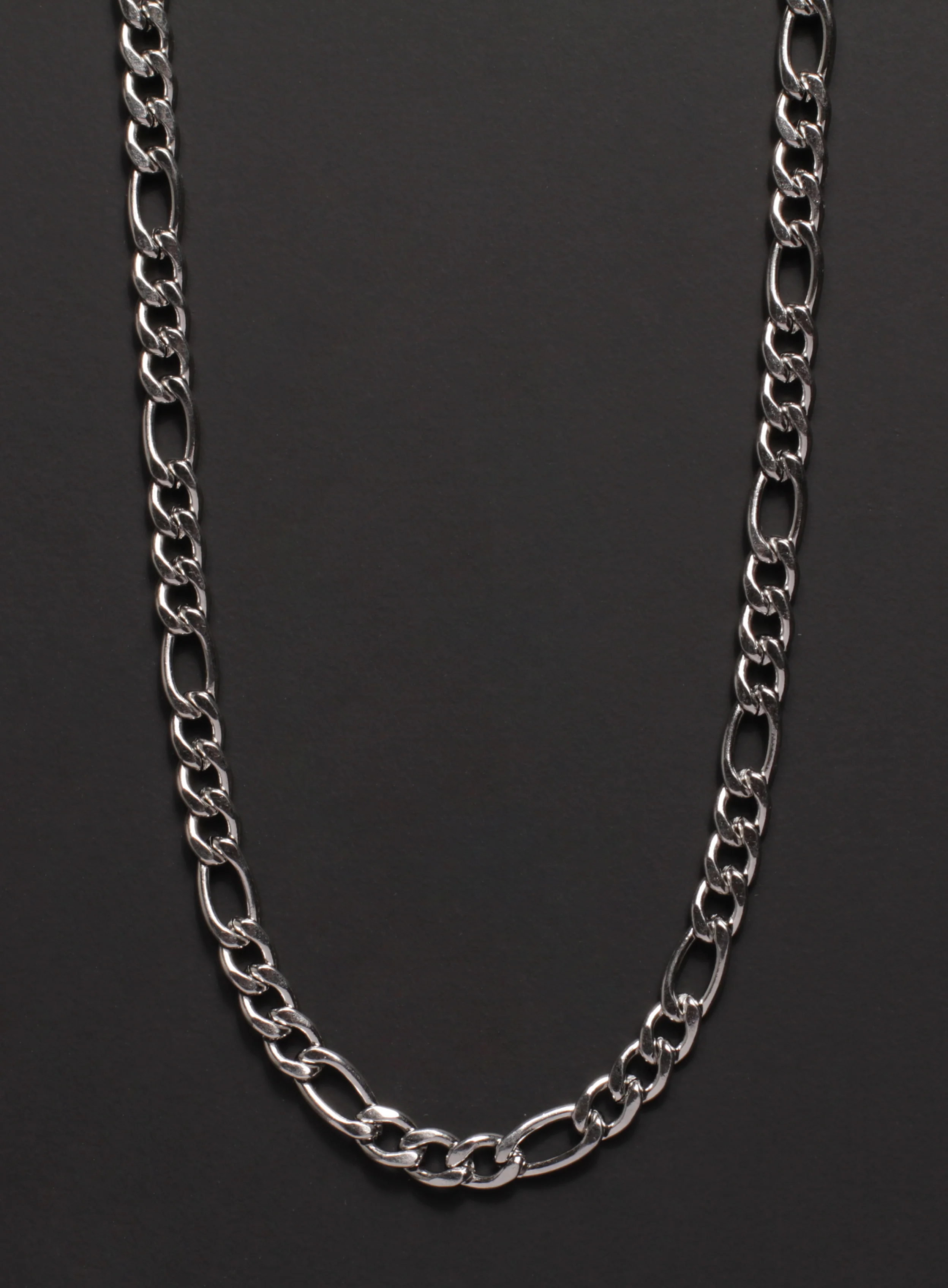5mm Stainless Steel Figaro Chain Necklace for Men