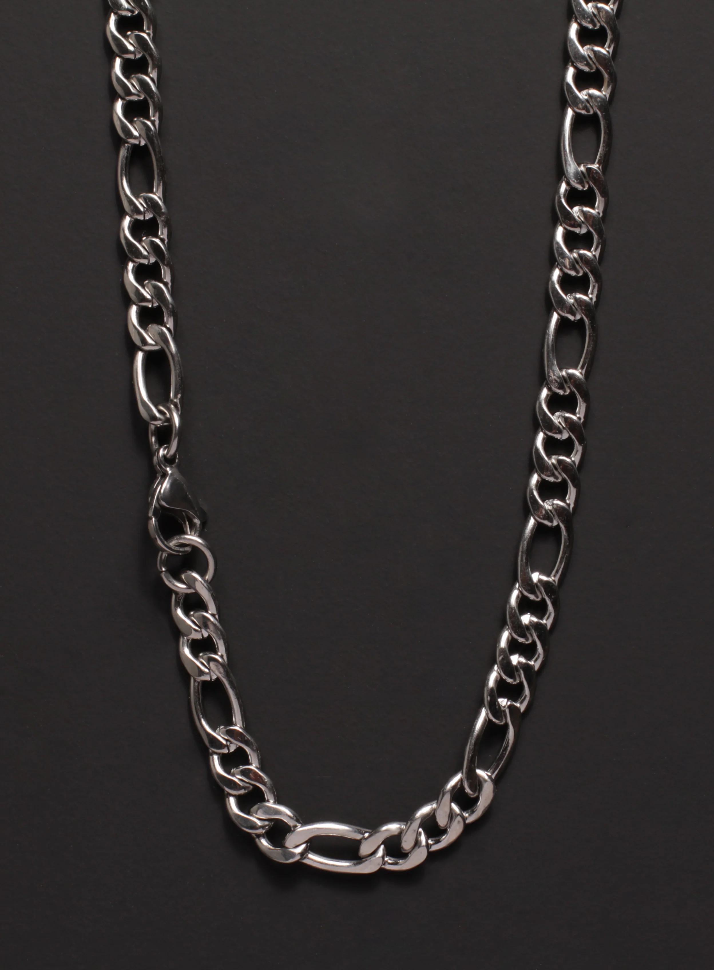 6mm Stainless Steel Figaro Chain Necklace for Men - Image 4