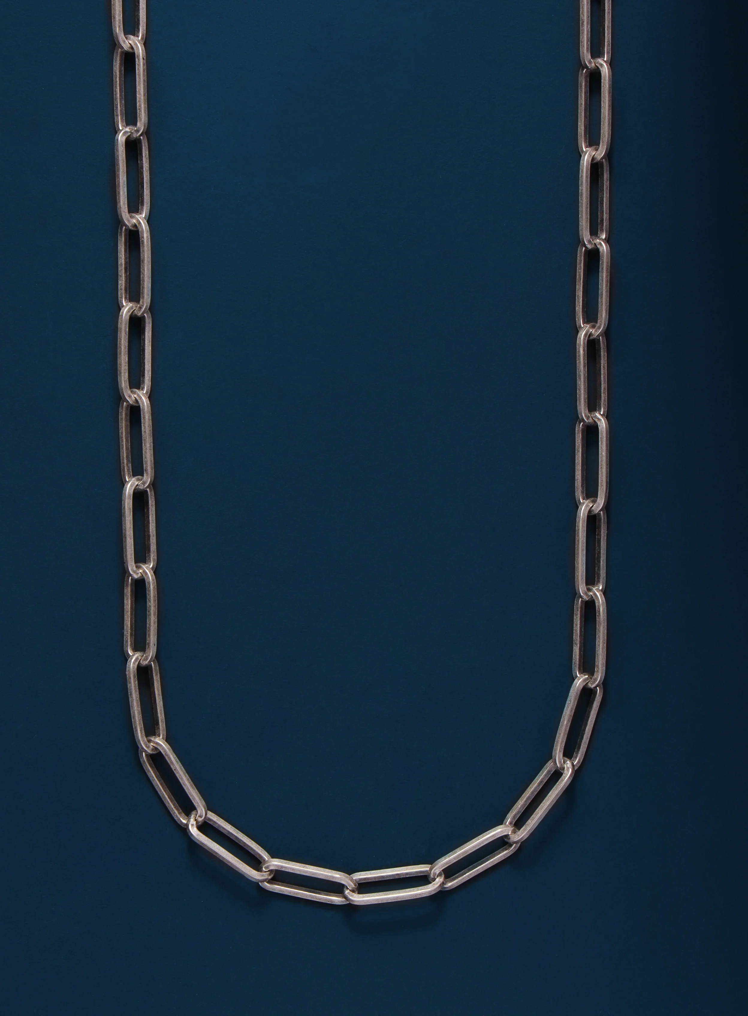 925 Oxidized Sterling Silver Cable "Clip" Chain