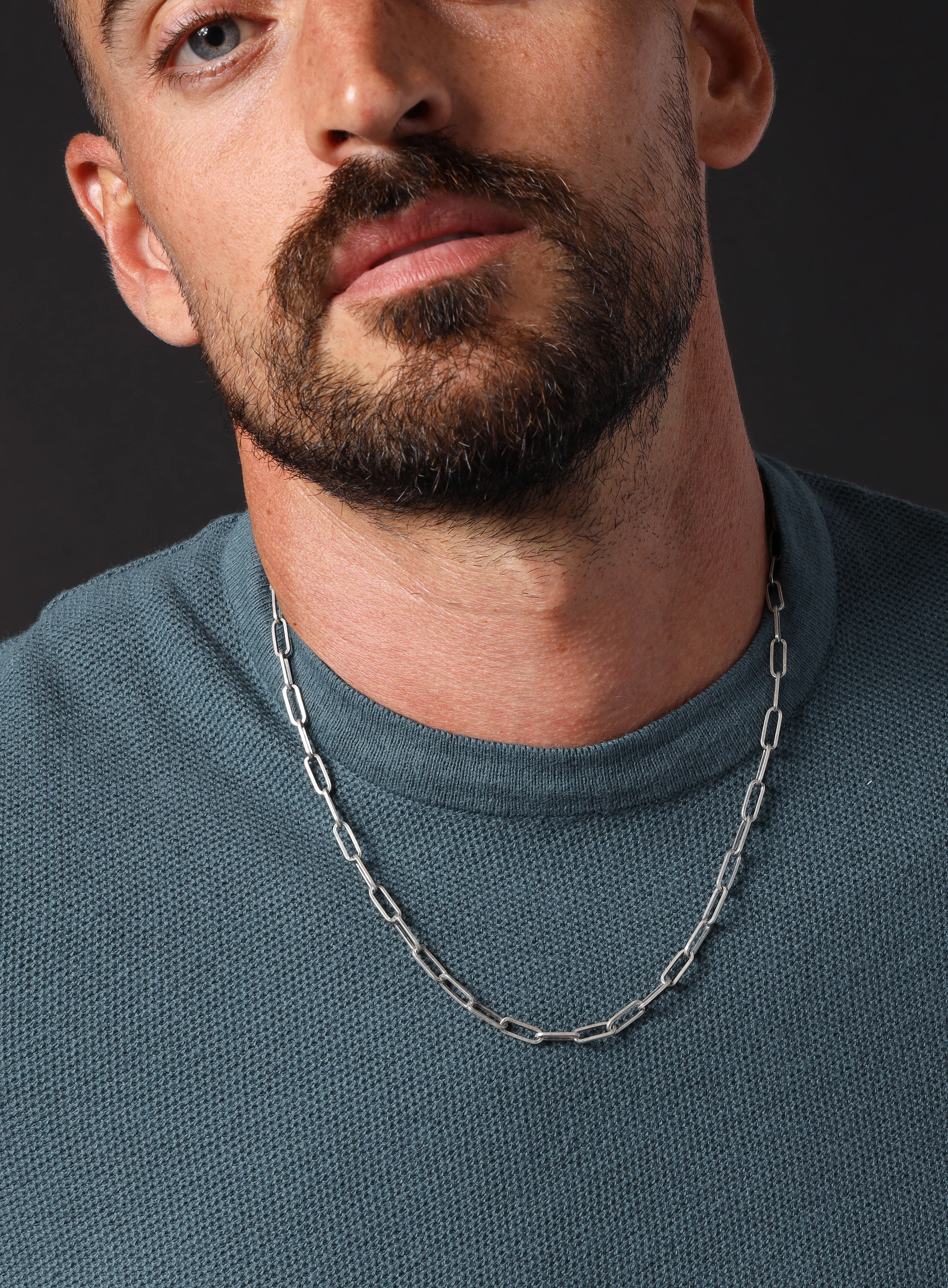925 Oxidized Sterling Silver Cable "Clip" Chain - Image 9