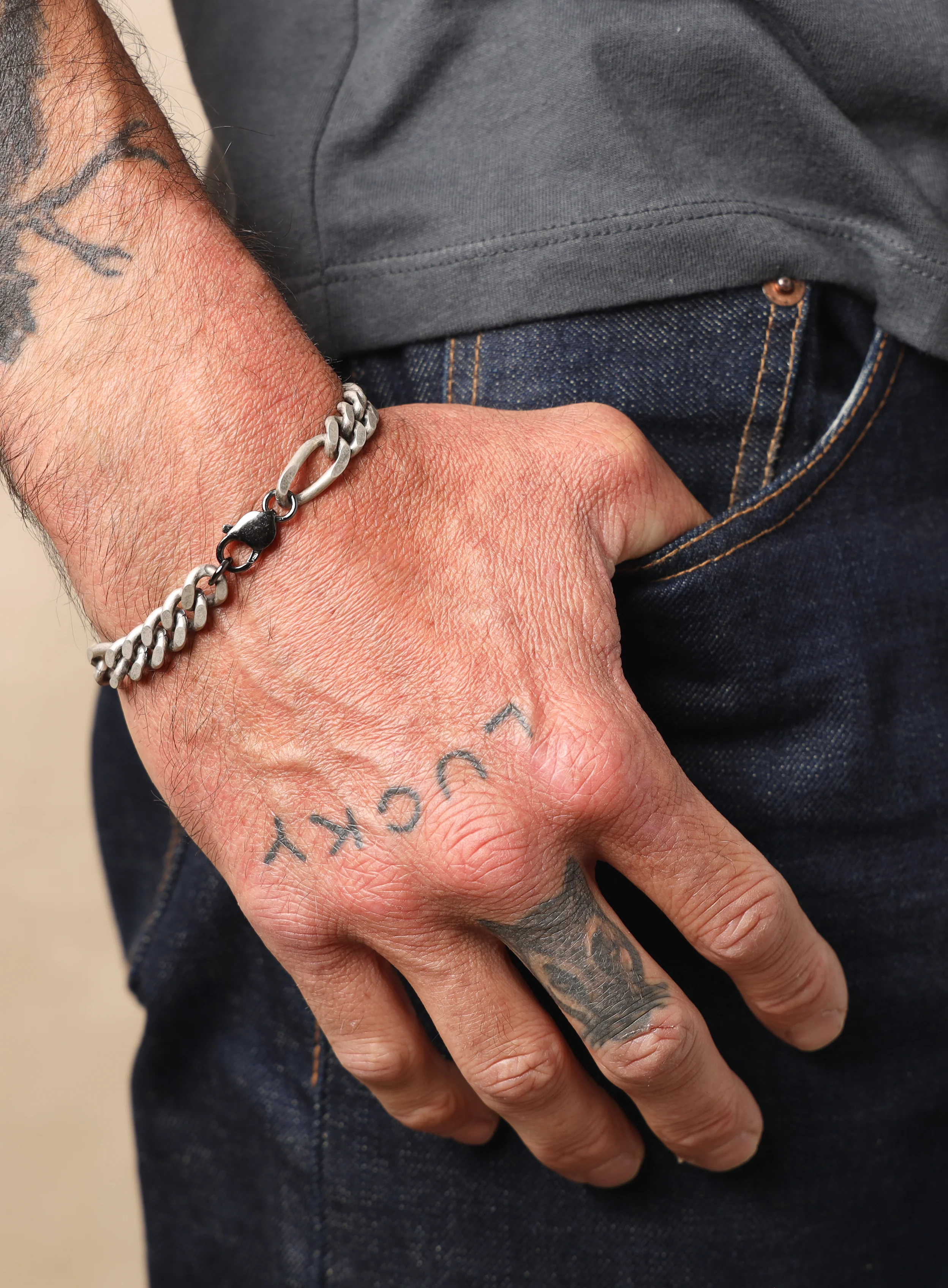 925 Oxidized Sterling Silver Thick Jewelry Bracelet for Man - Image 12