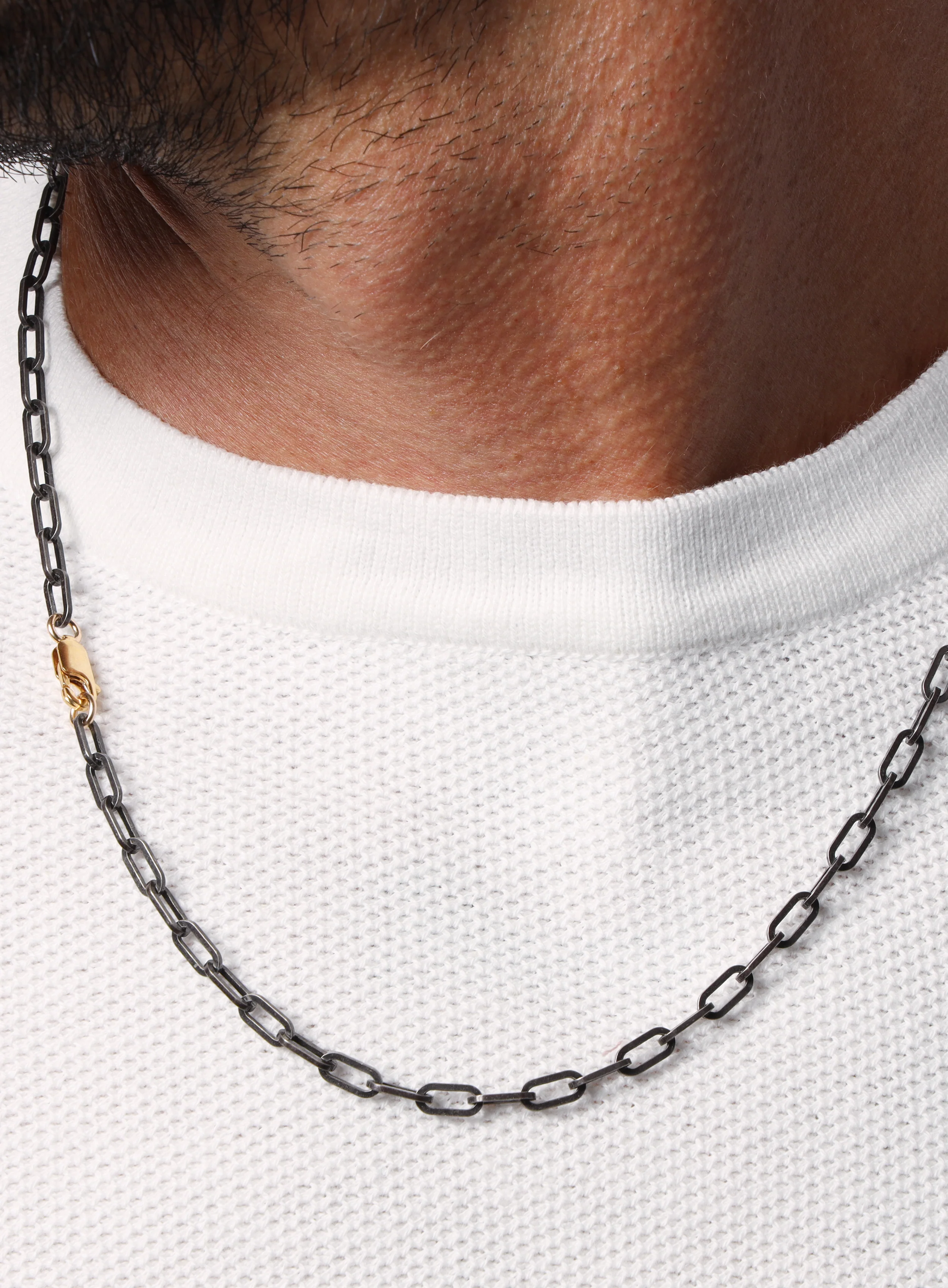 925 Oxidized Sterling Silver w/ Gold Constrast Clasp - Image 7