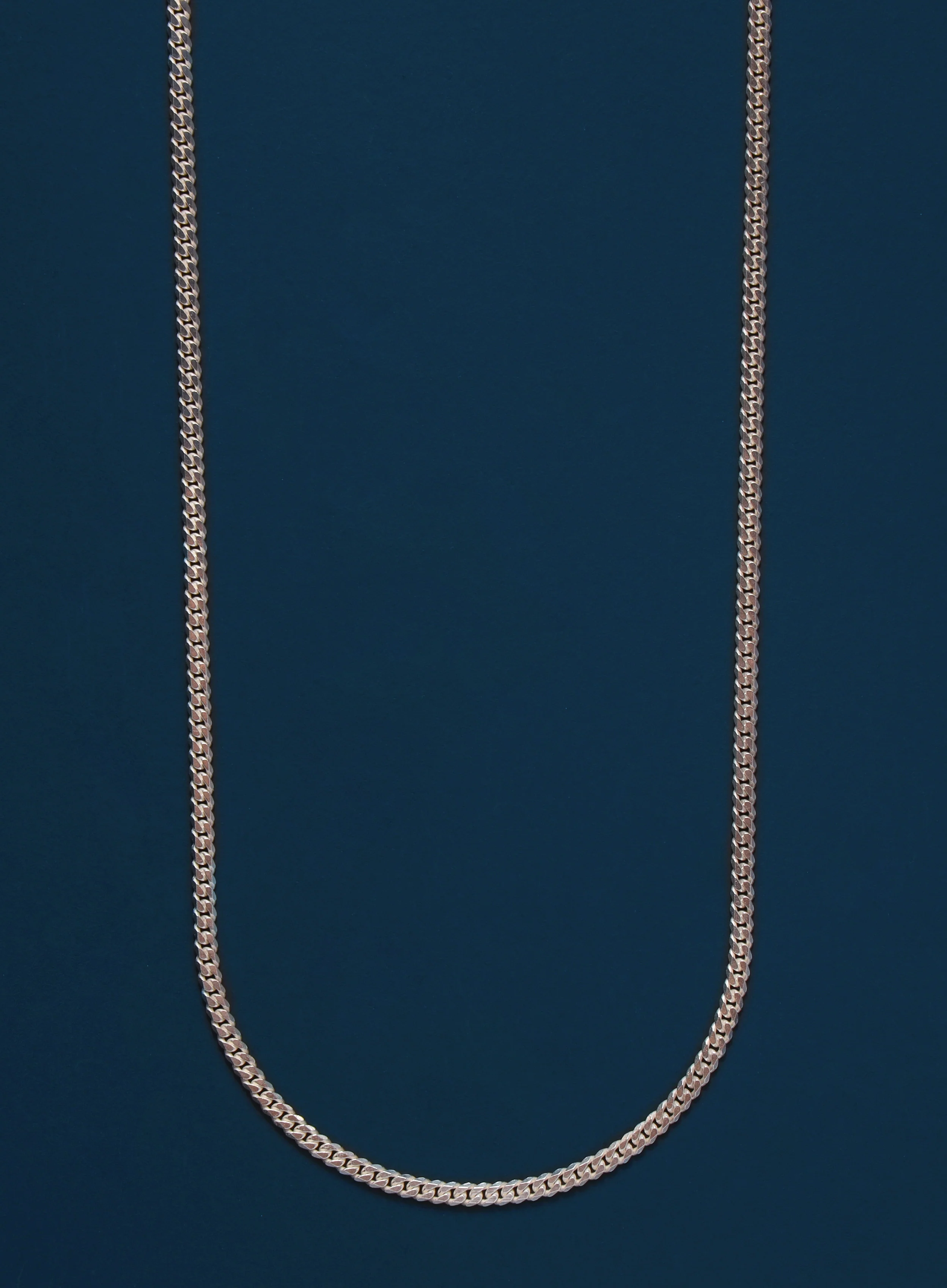 925 Sterling Silver Minimalist 2mm Cuban Chain Necklace for Men