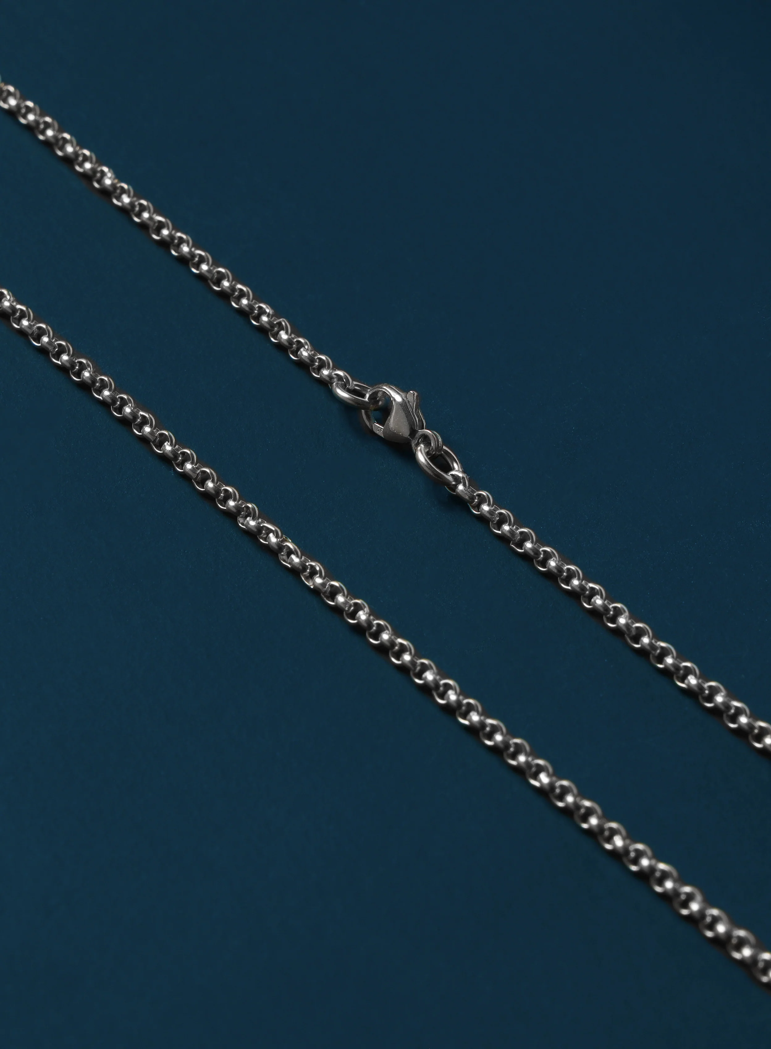 925 Sterling Silver Rolo Chain Necklace for Men - Image 8