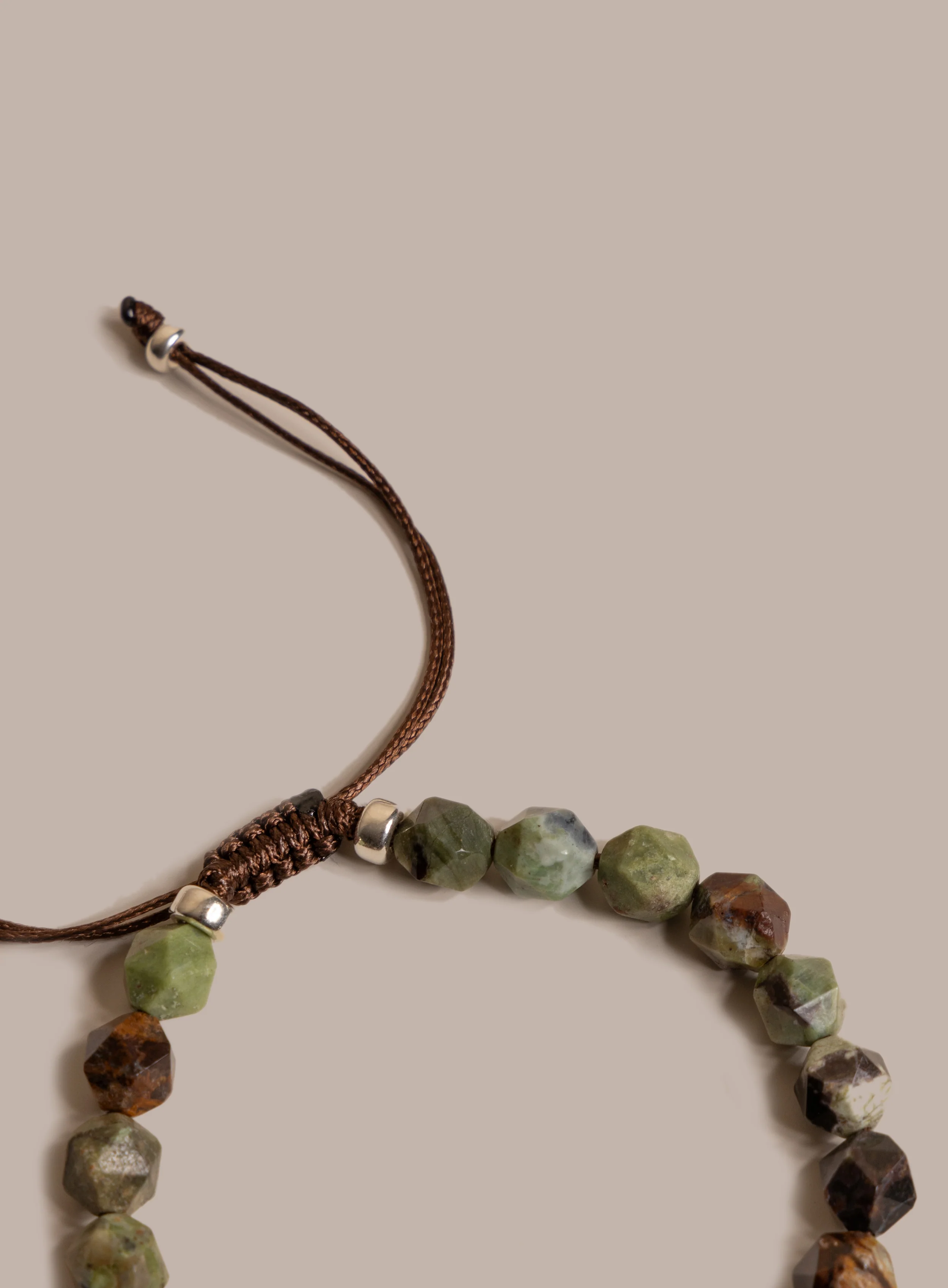 African Turquoise and Sterling Silver Bead Bracelet for Men - Image 5