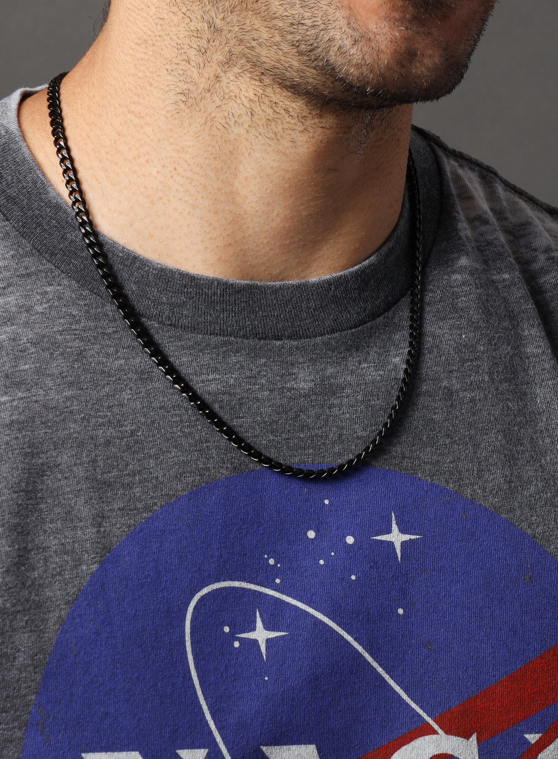 5mm wide Black Coated Stainless Steel Miami Cuban chain - Image 3