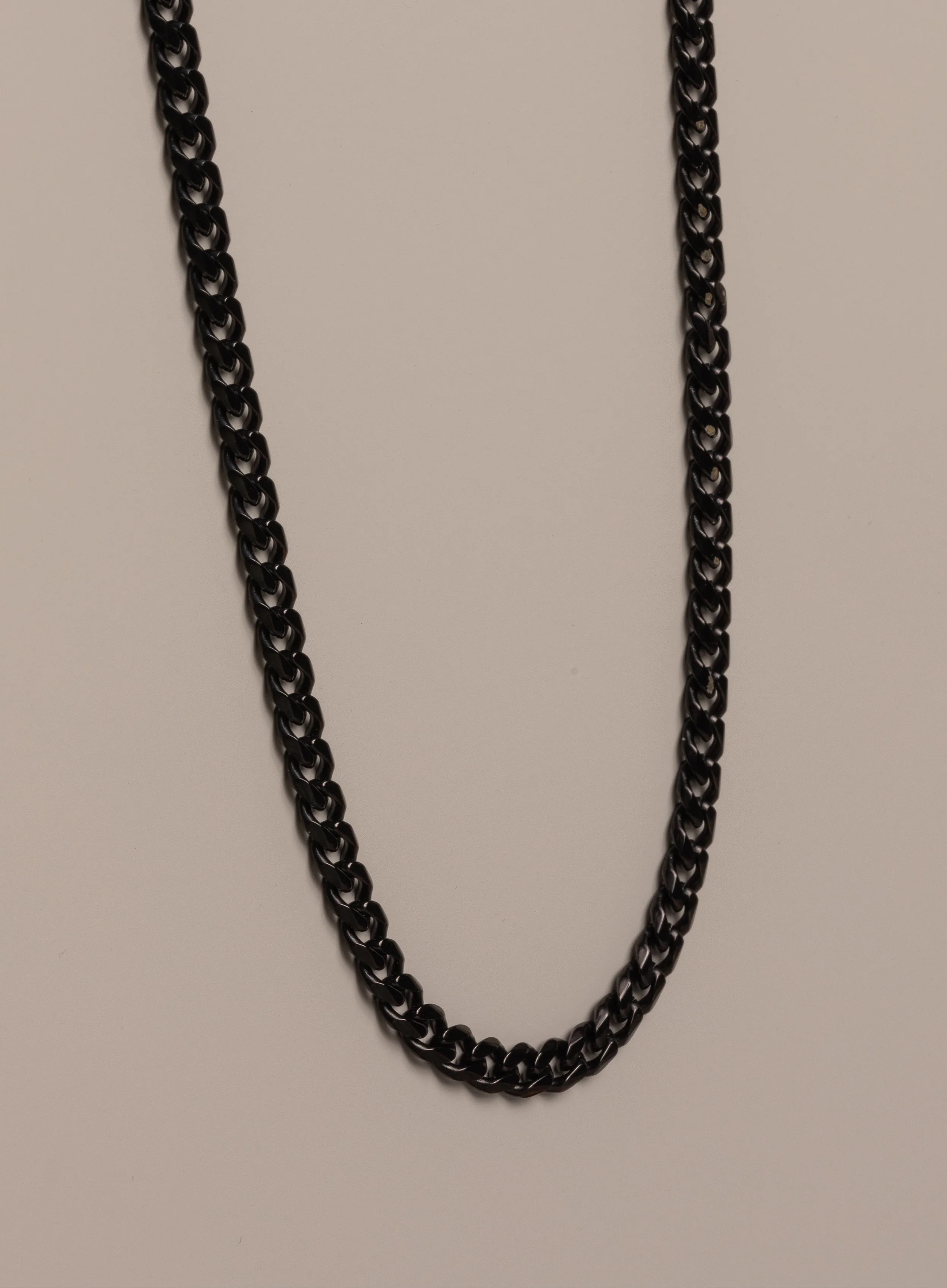 5mm wide Black Coated Stainless Steel Miami Cuban chain - Image 4