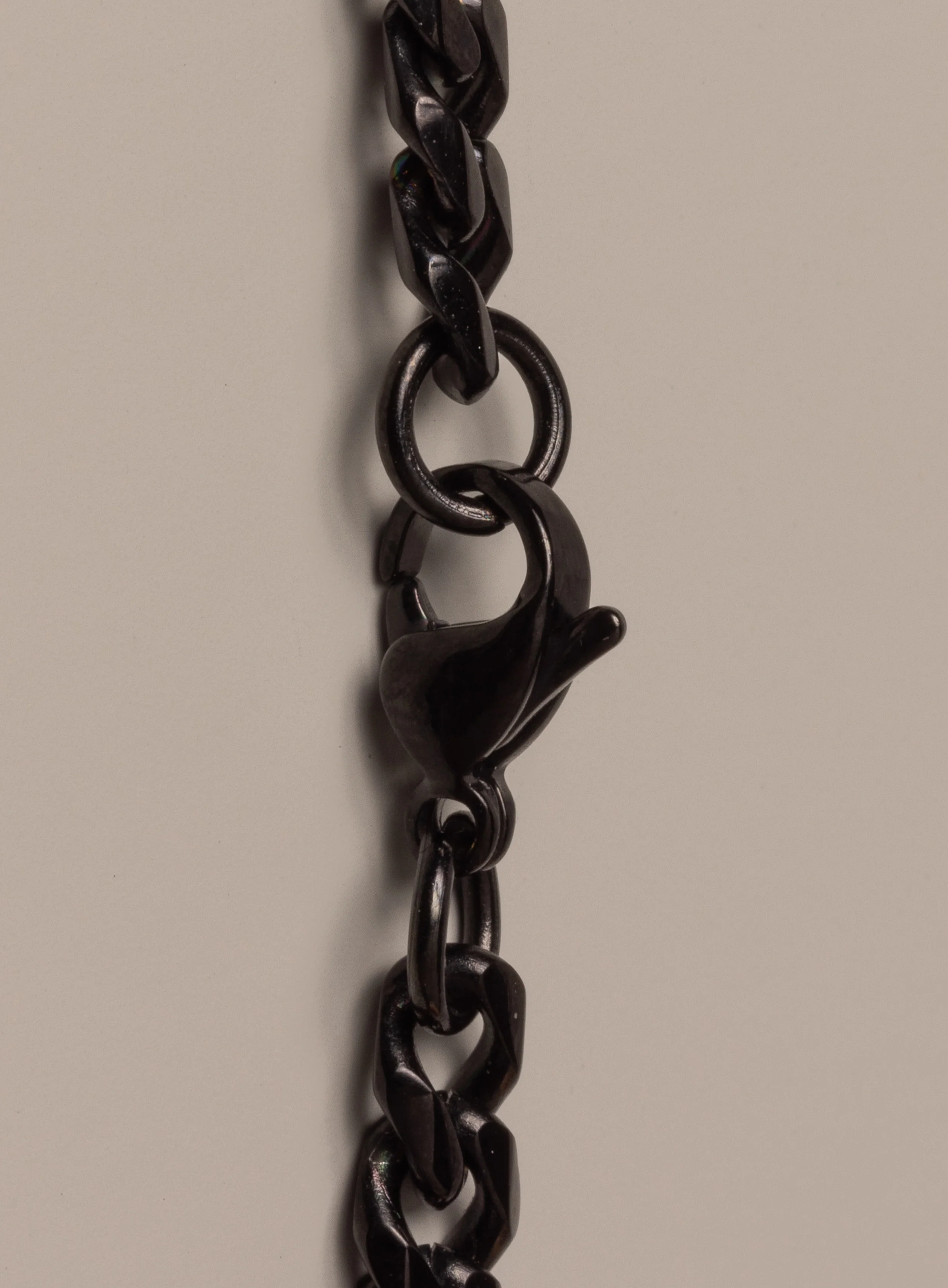 5mm wide Black Coated Stainless Steel Miami Cuban chain - Image 6