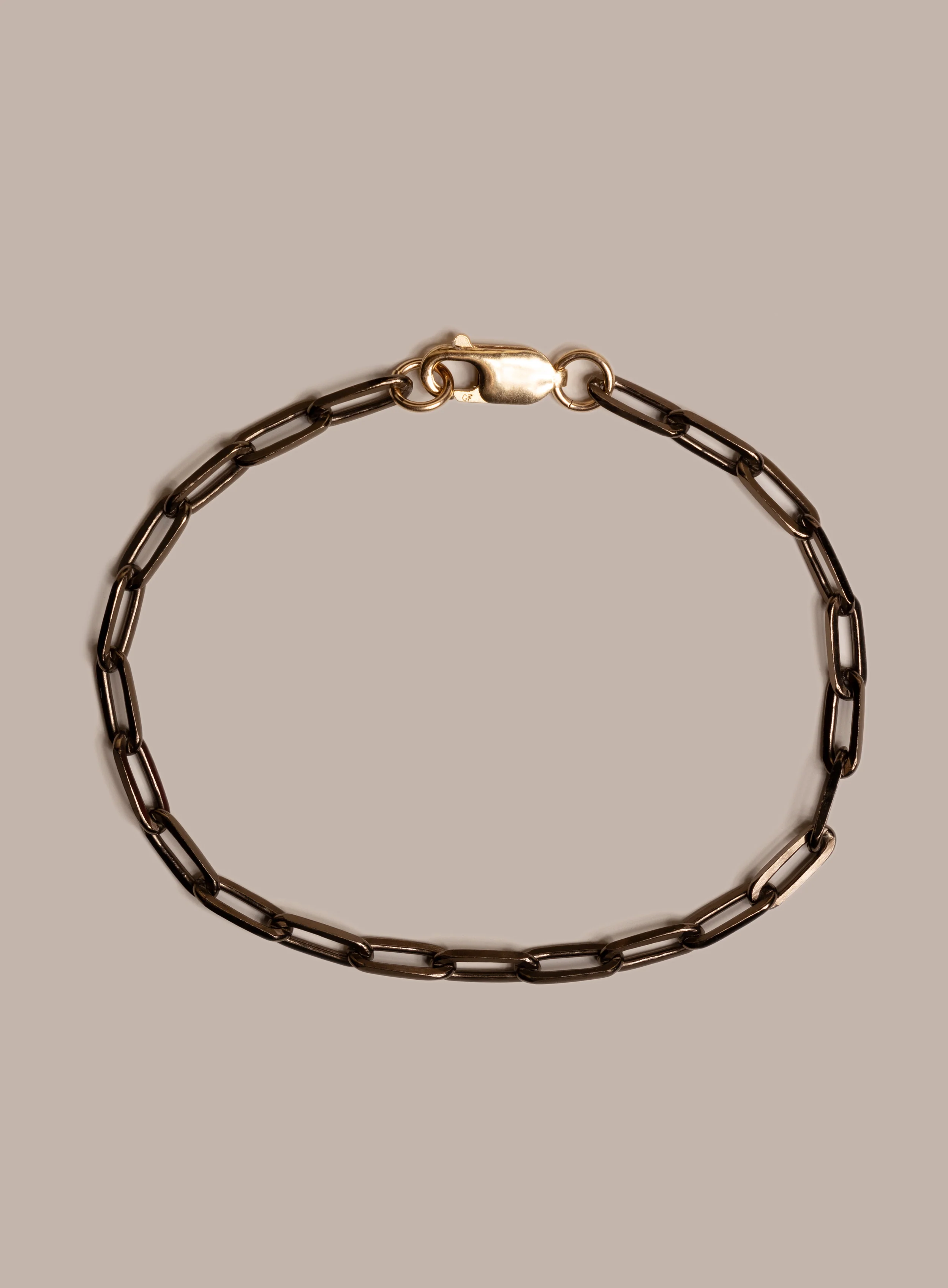 Chocolate Gold and 14K Gold Filled Contrast Chain Bracelet for Guys - Image 10