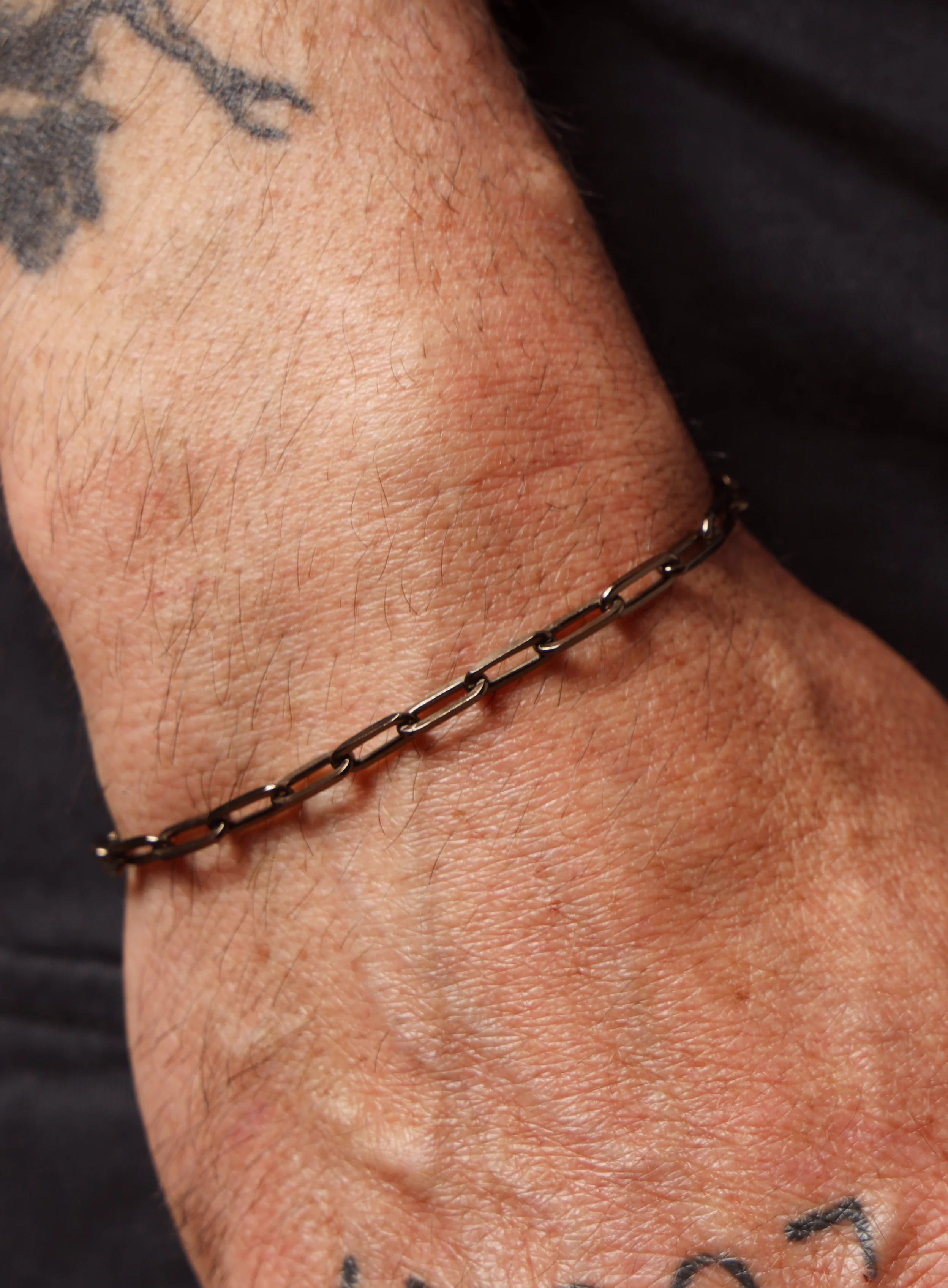 Chocolate Gold and 14K Gold Filled Contrast Chain Bracelet for Guys - Image 7