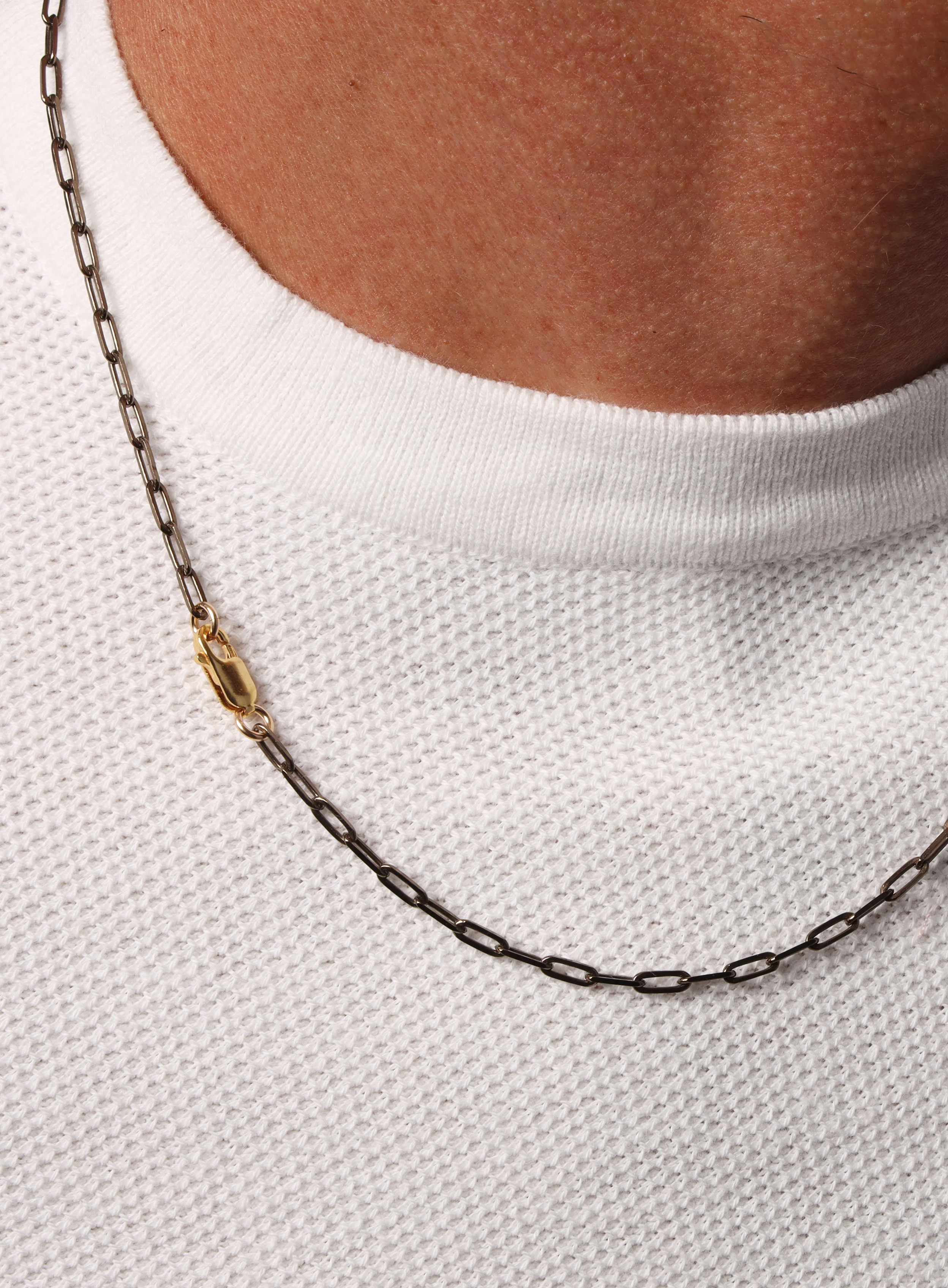 "Chocolate" Vermeil Gold Cable Chain Necklace for Men - Image 9