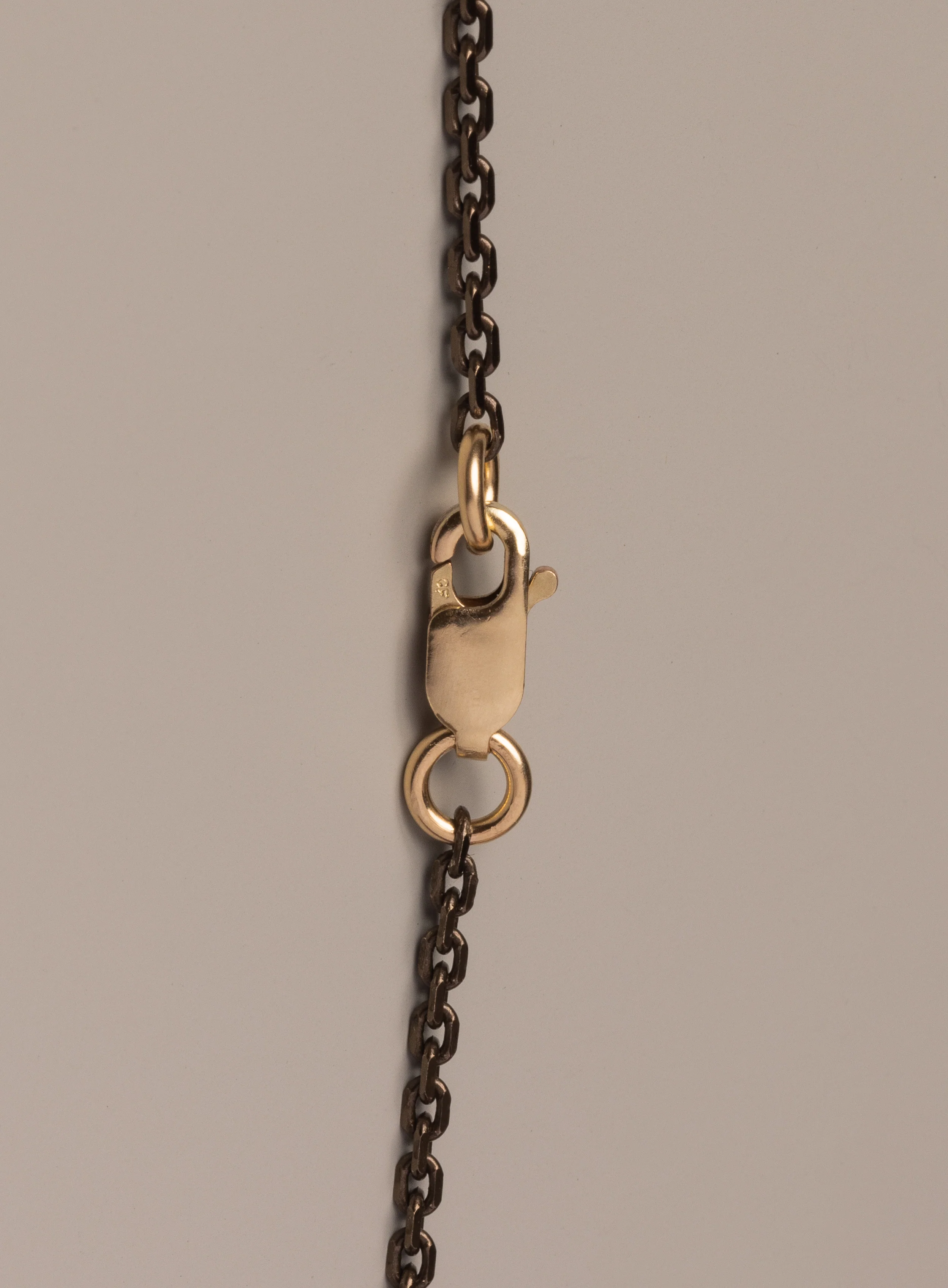 "Chocolate" Vermeil Gold Cable Chain Necklace for Men - Image 2