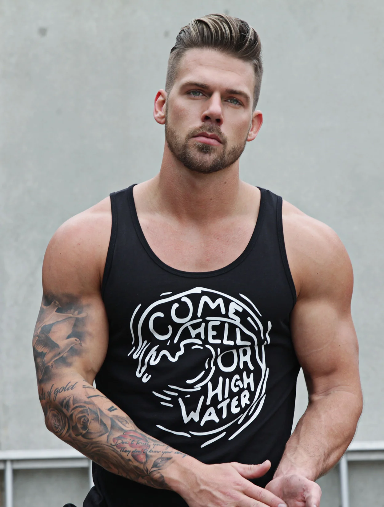 "Come Hell or High Water" Black Tank Top