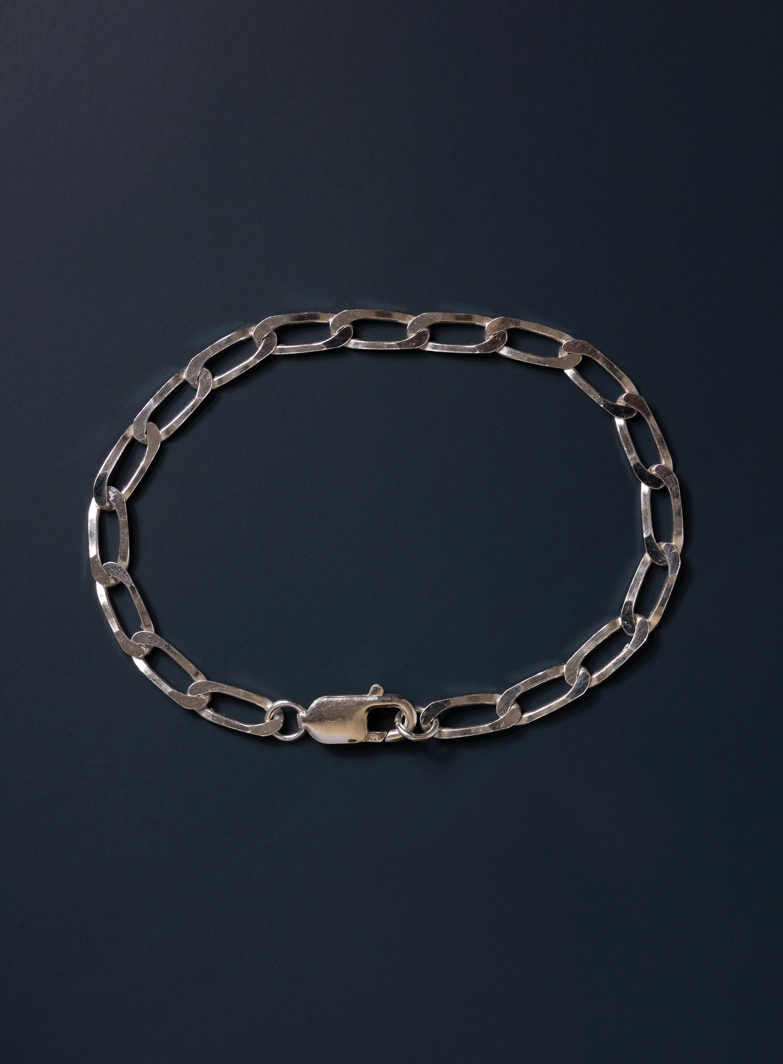 925 Sterling Silver 6mm Elongated Curb Link Men's Chain Bracelet - Image 11