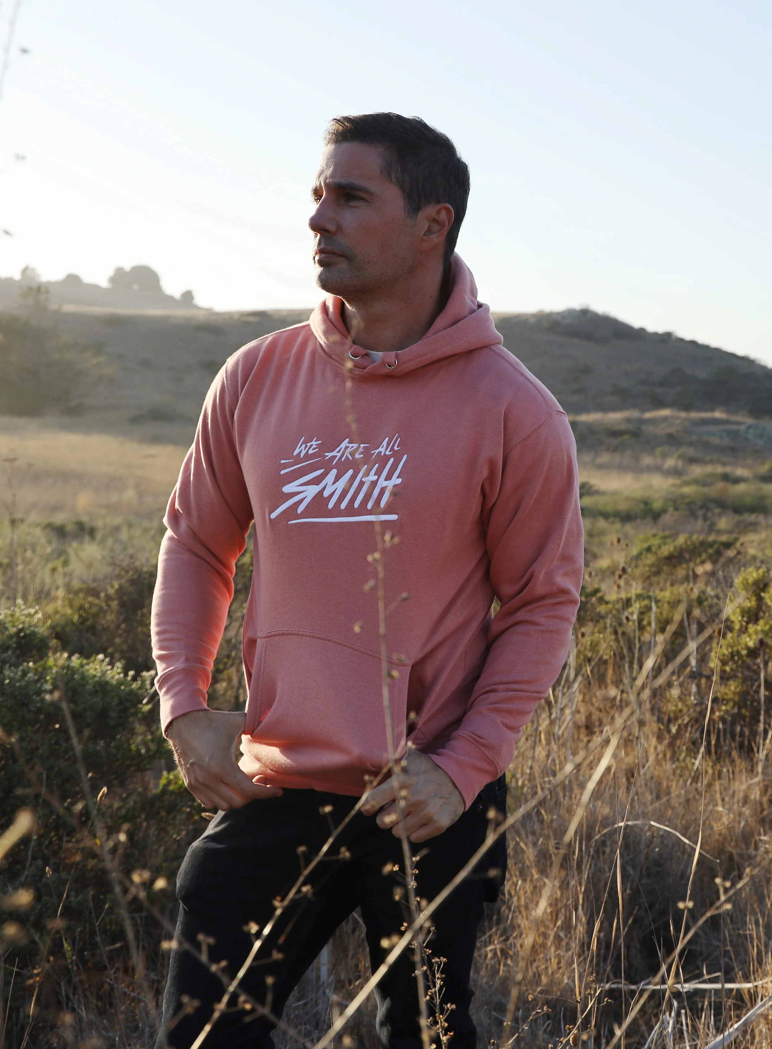 Dusty Rose WAAS logo Unisex Hoodie - Image 2