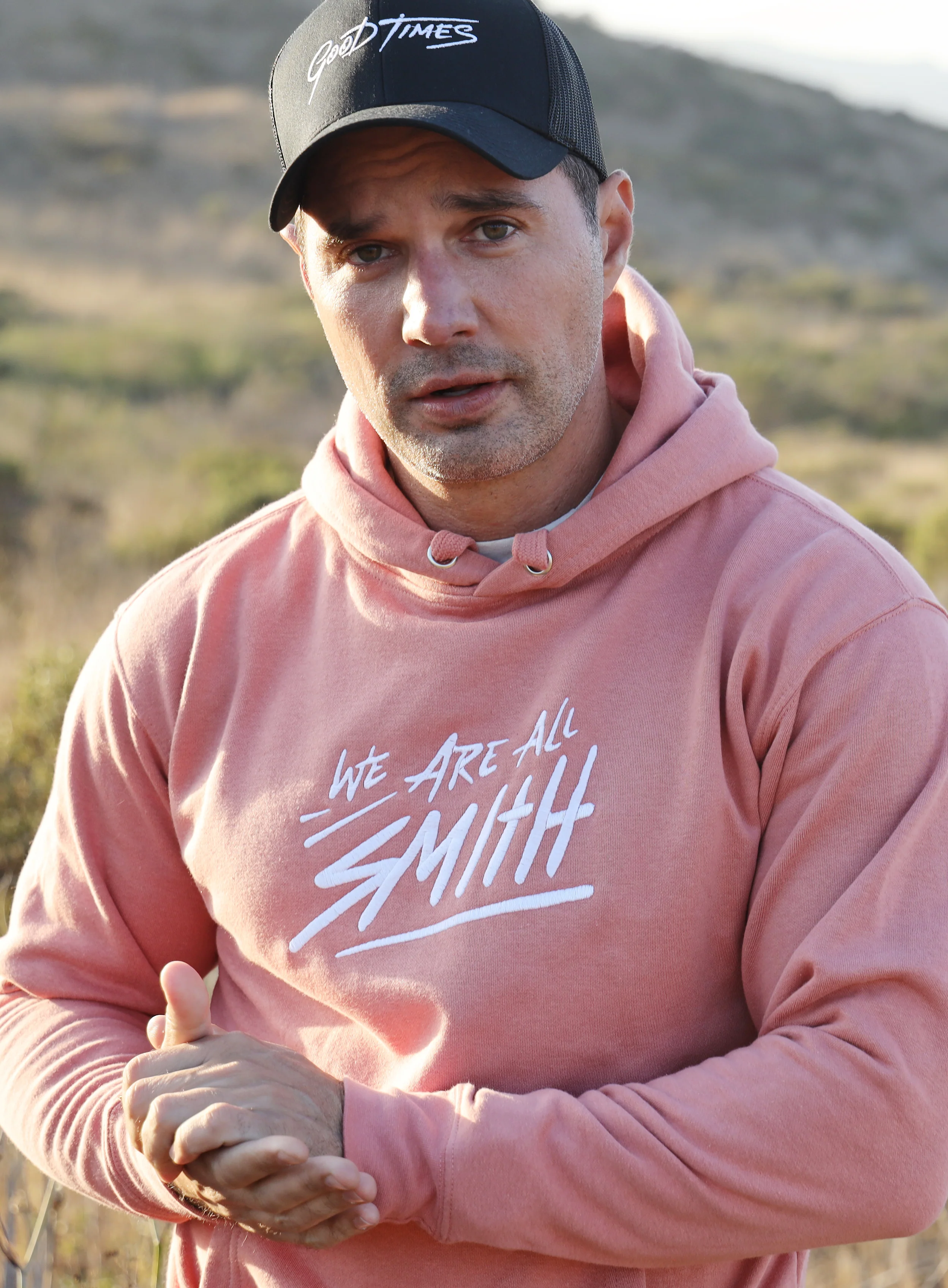 Dusty Rose WAAS logo Unisex Hoodie - Image 9