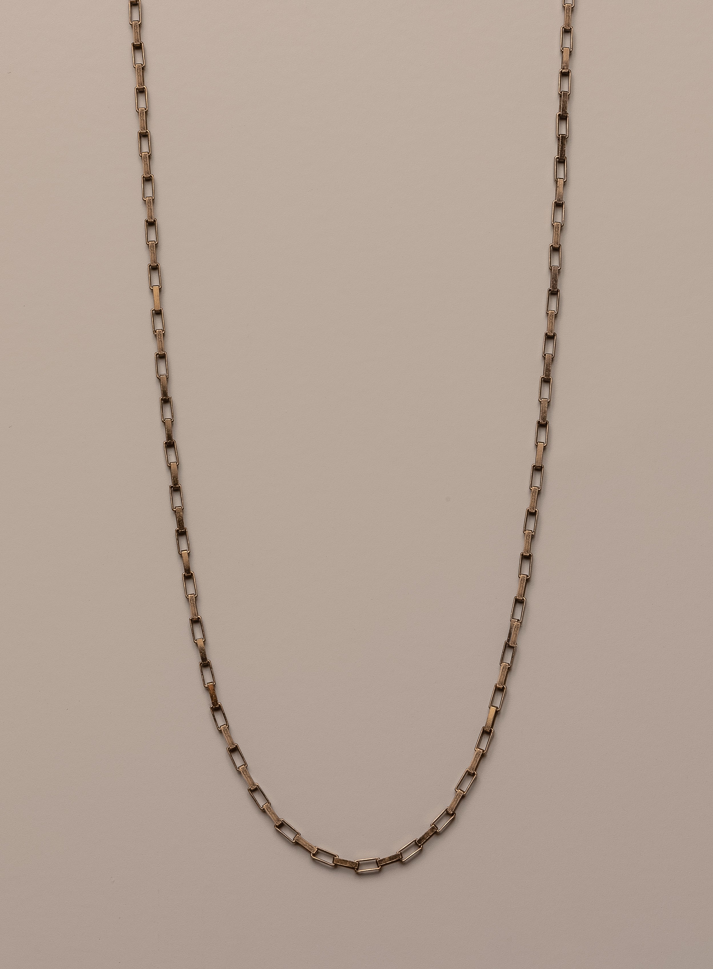 Elongated Cable "Chocolate" Vermeil Gold Chain Necklace for Men - Image 5