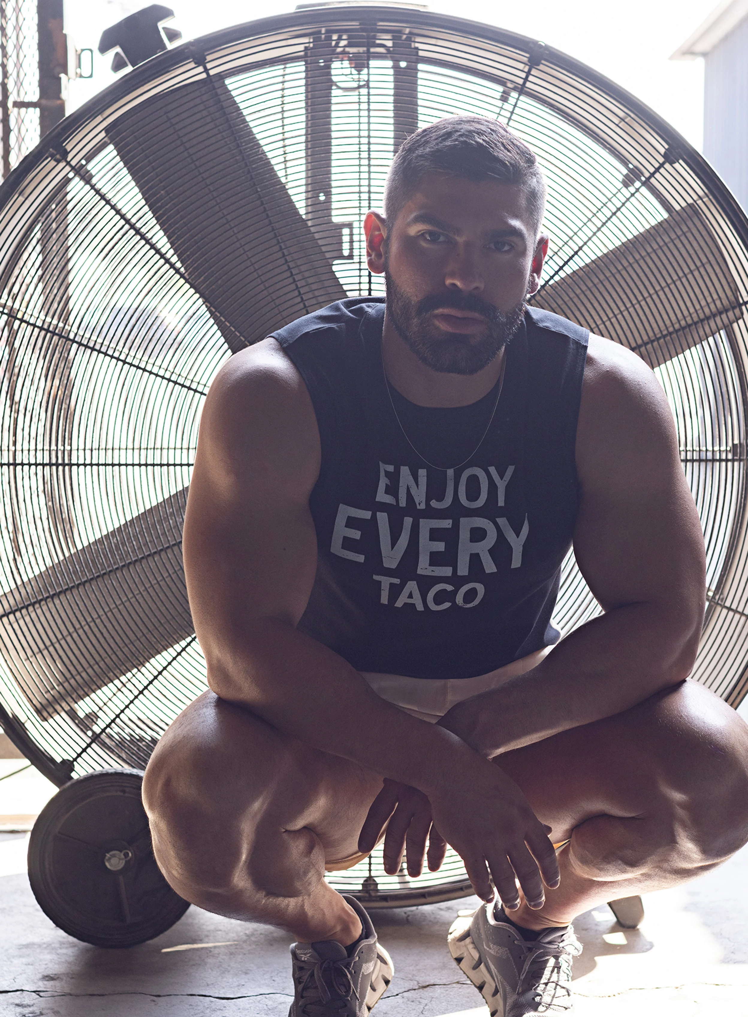 Enjoy Every Taco Black Muscle Tank Top (WAAS X NOT LOCAL)