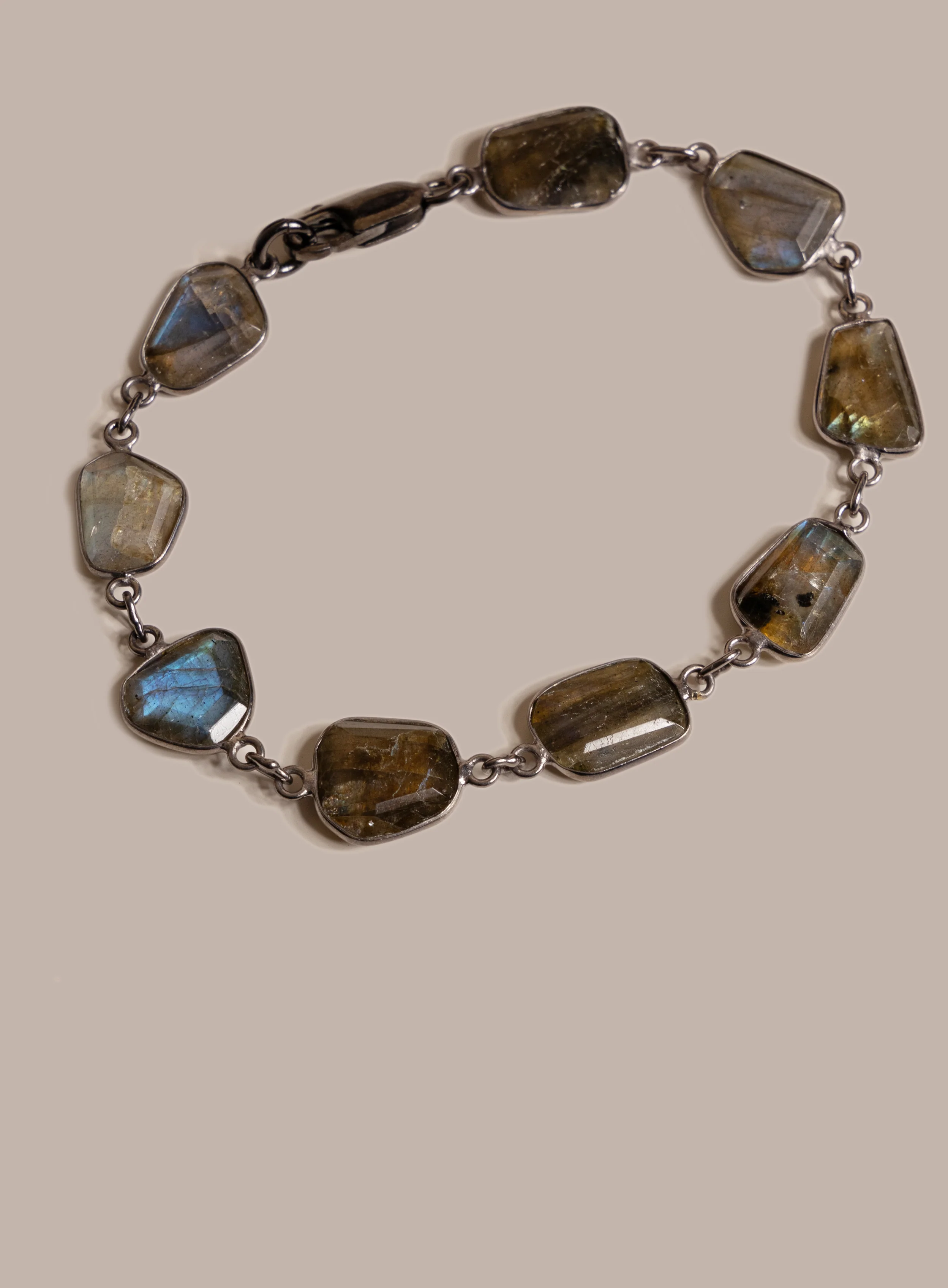 Labradorite and Sterling Silver Links Bracelet for Men - Image 10