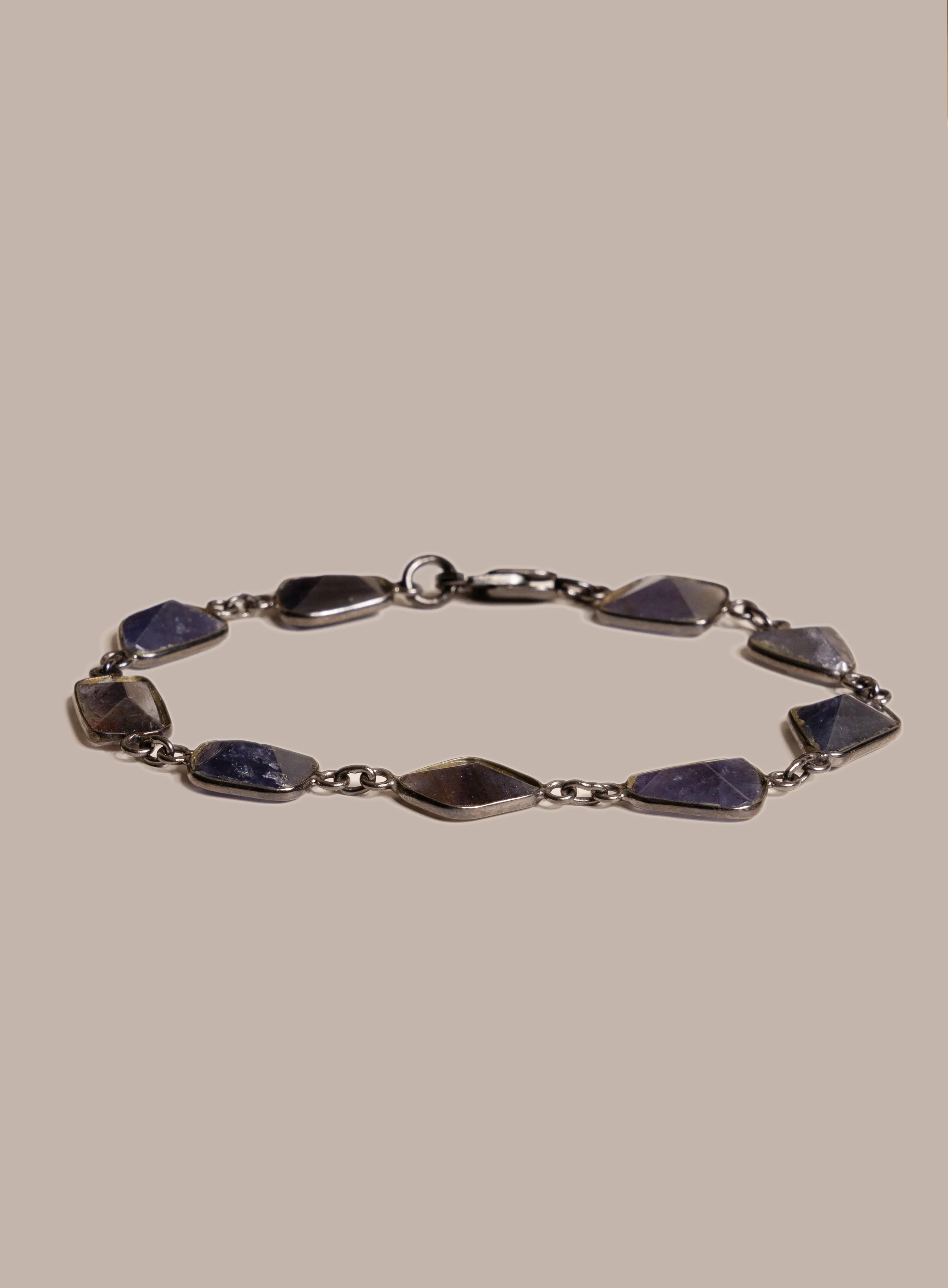 Blue / Purple Iolite Gemstone Bracelet for Man - Image 7