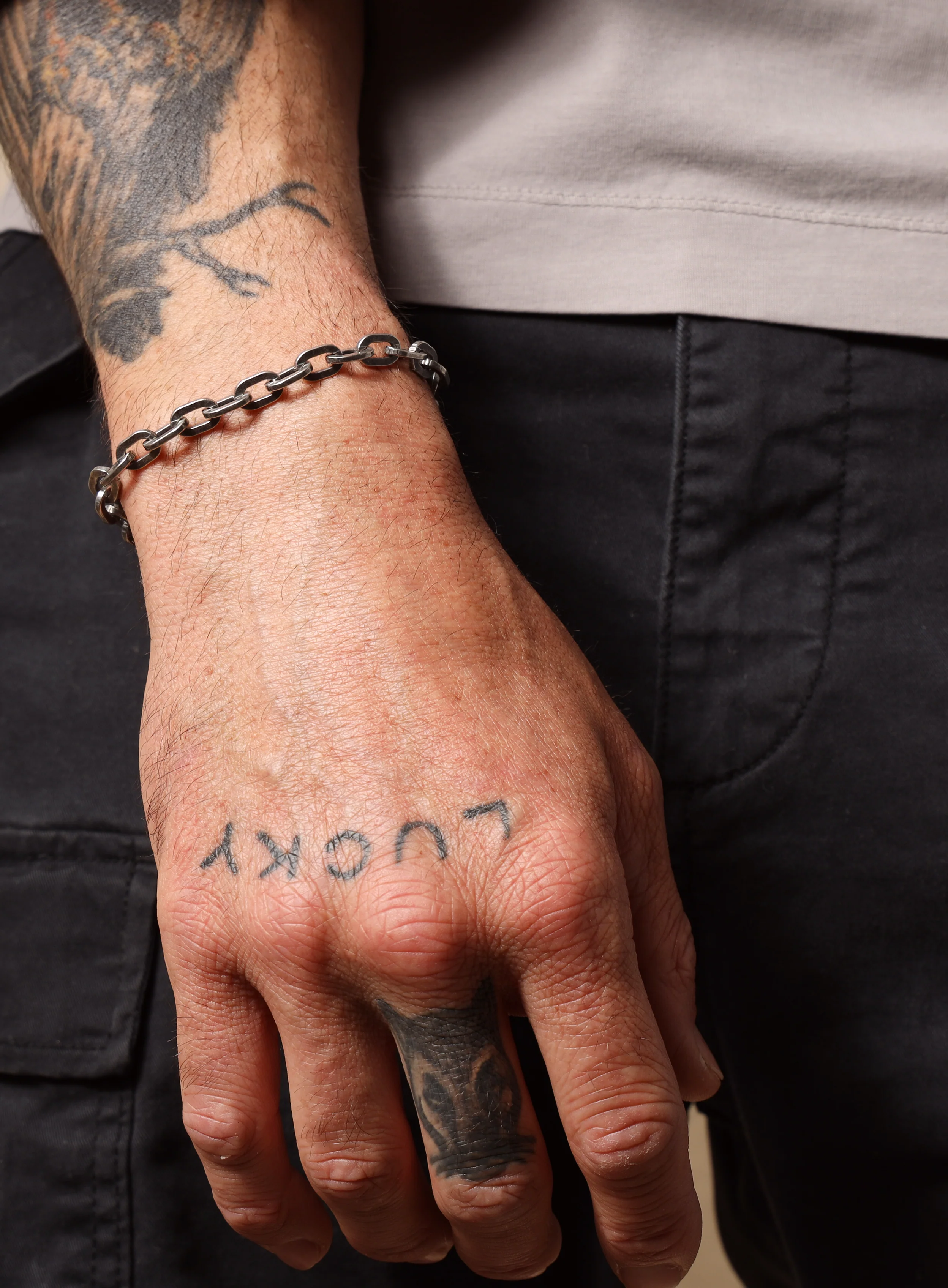 925 Oxidized Sterling Silver Thick Cable Chain Bracelet for Men - Image 4