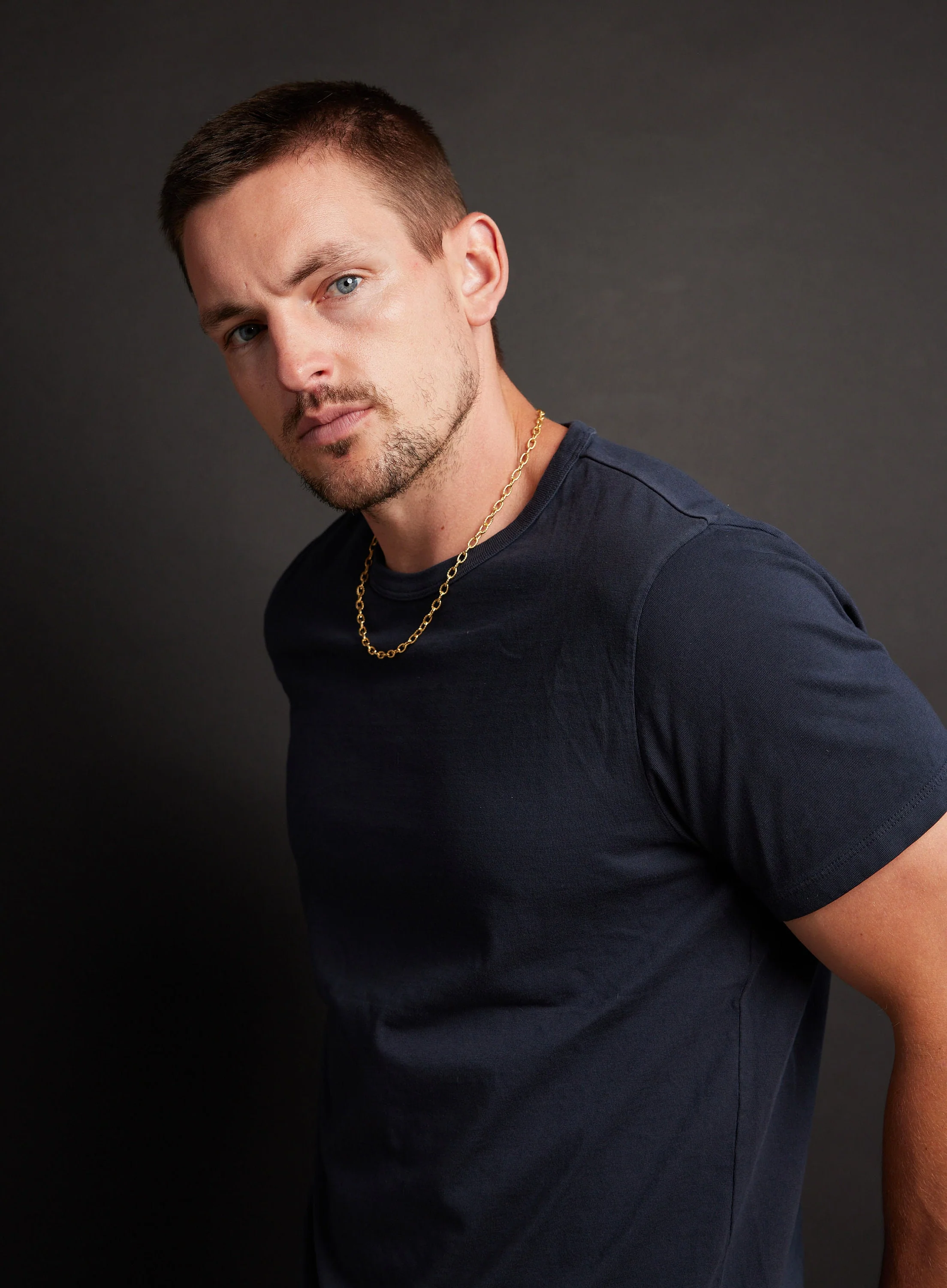 5mm Gold Textured Cable Chain Necklace for Men - Image 3