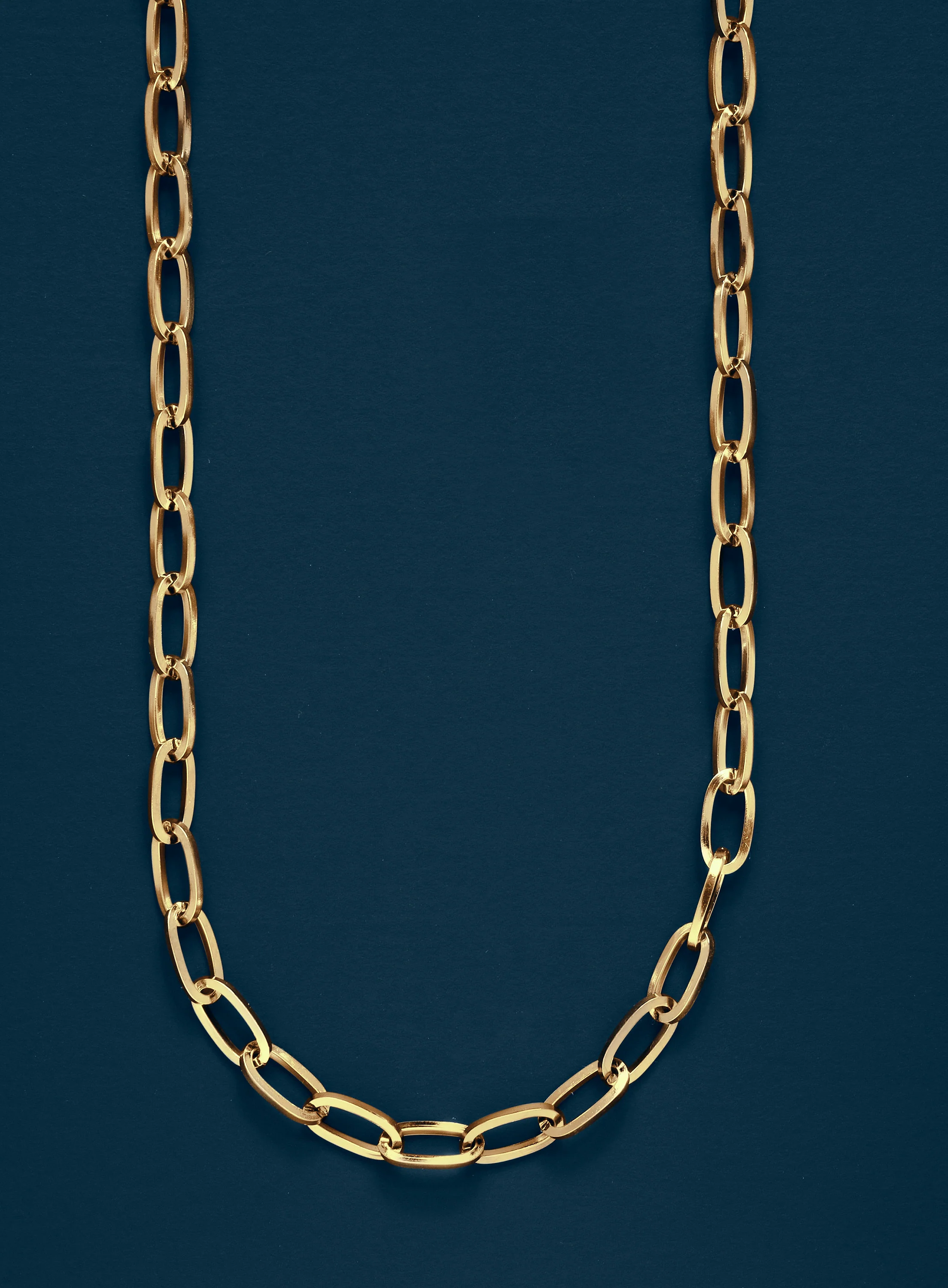 Gold 5.5mm Thick 316L Stainless Steel Cable Chain Necklace - Image 2