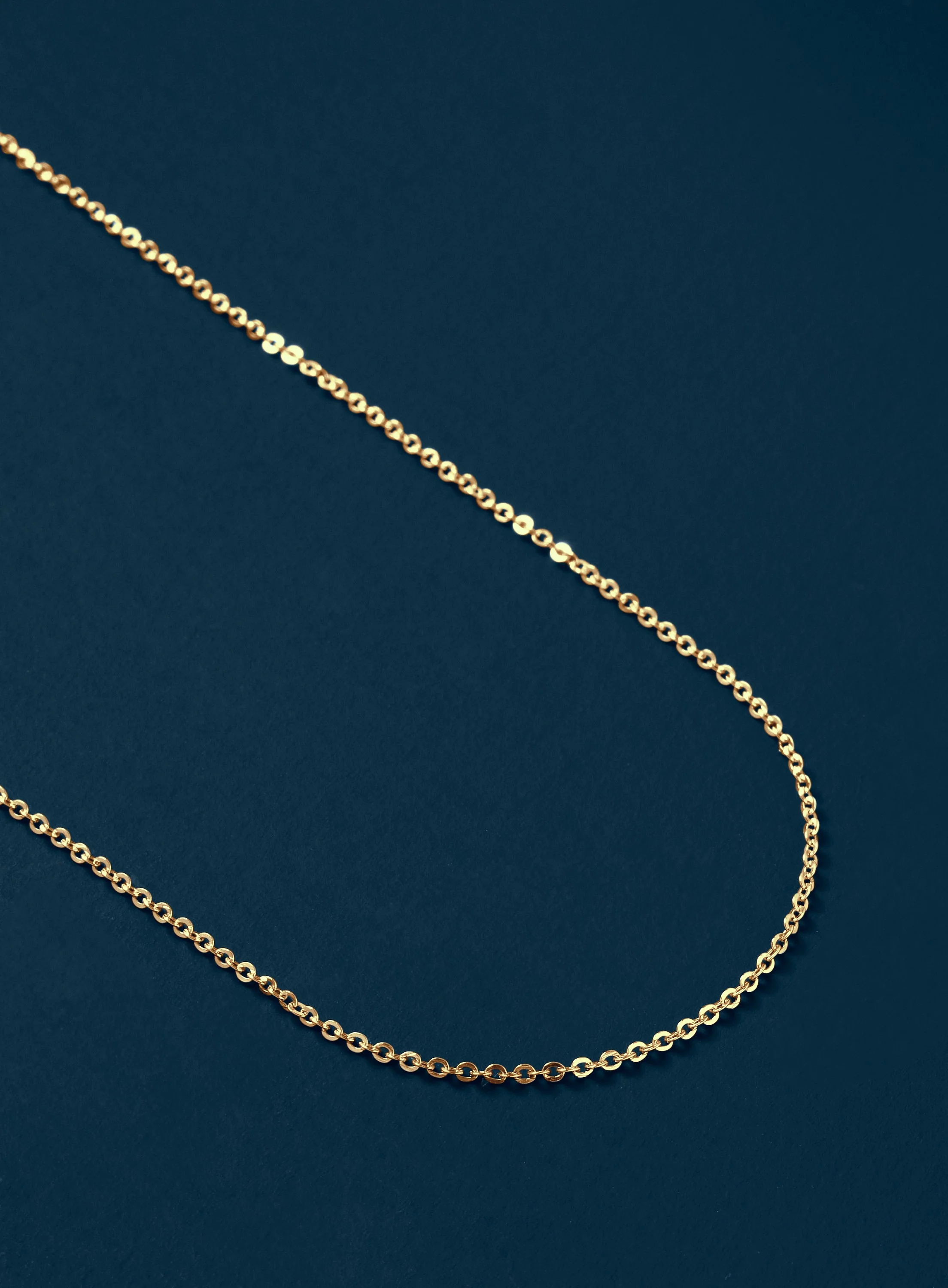 Gold THIN 1mm Cable Chain Necklace for Men - Image 4