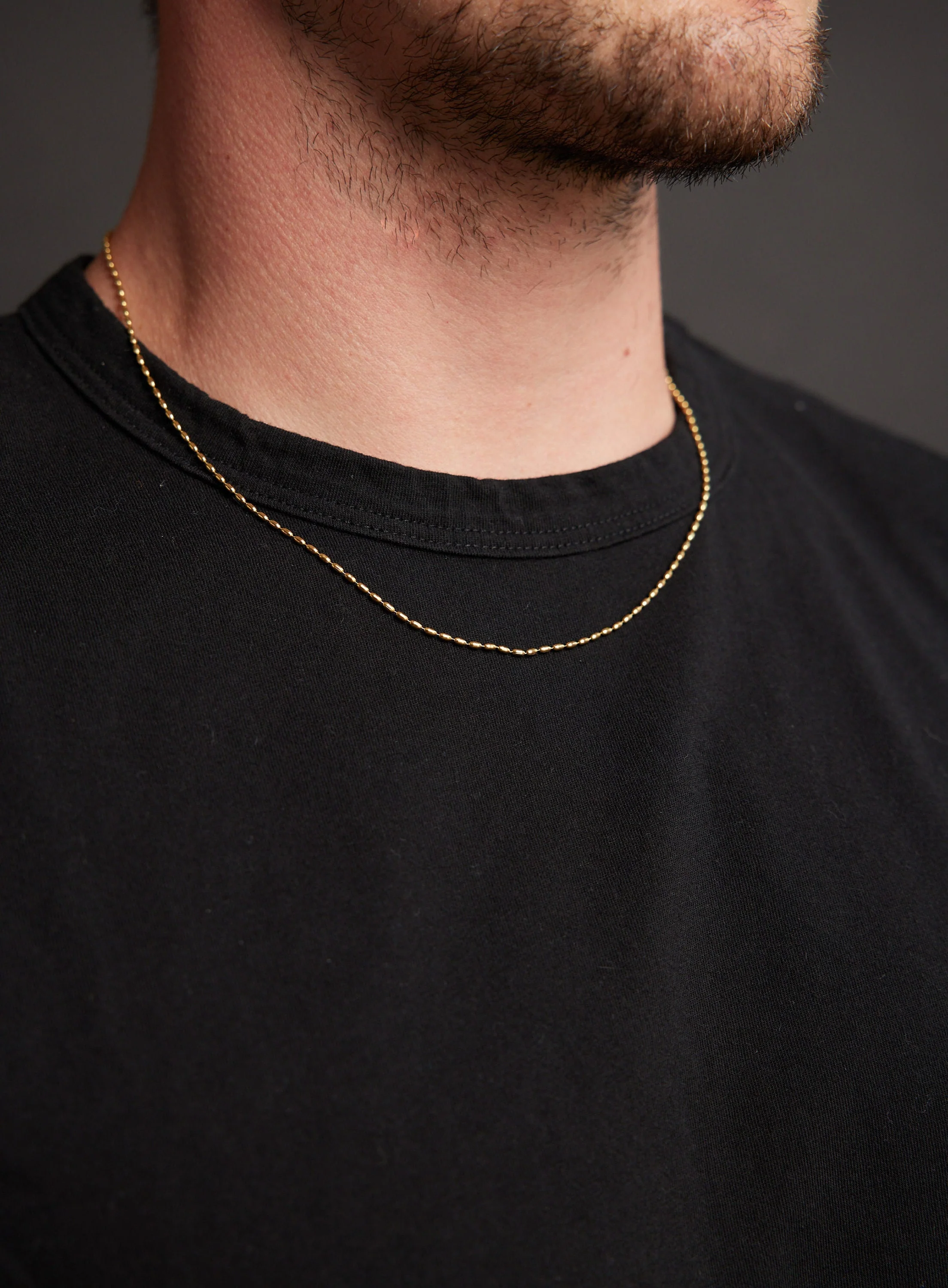 Minimalist 1mm 14k Gold Plated 316L Stainless Steel Gold Chain