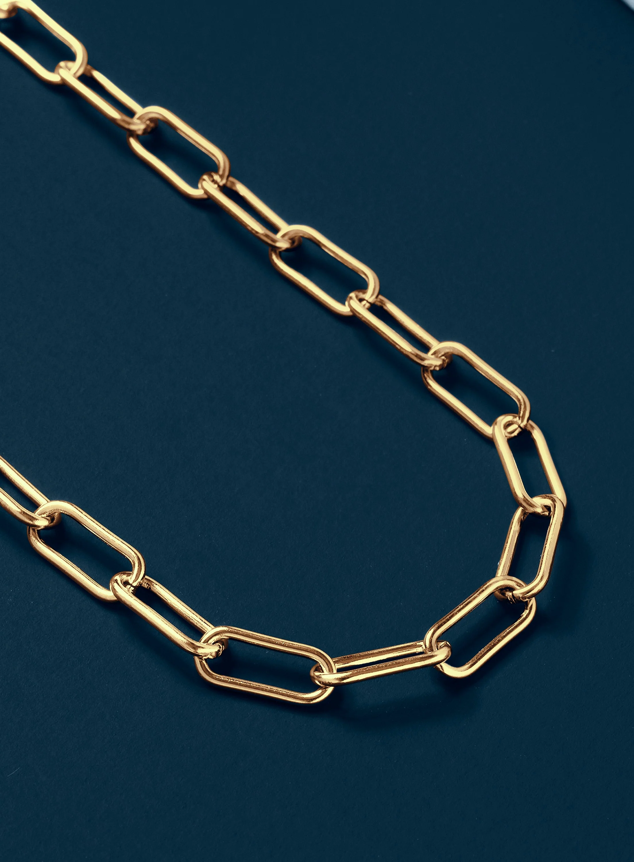 8mm Gold Men's Clip Cable Link Necklace Chain for Men - Image 4