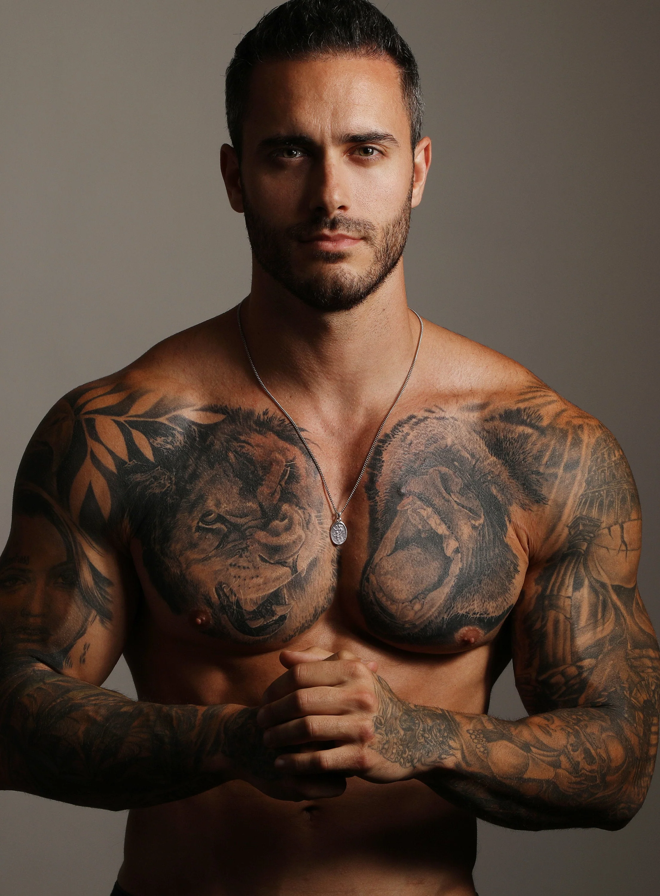 Guardian Angel and St. Michael Sterling Silver Medal Necklace for Men - Image 7