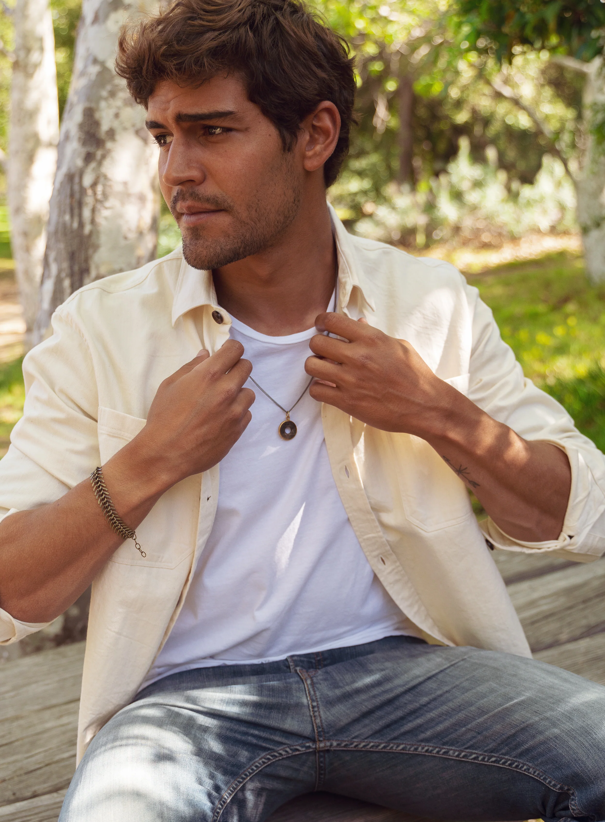 Hexagam Coin Necklace for Men - Image 5
