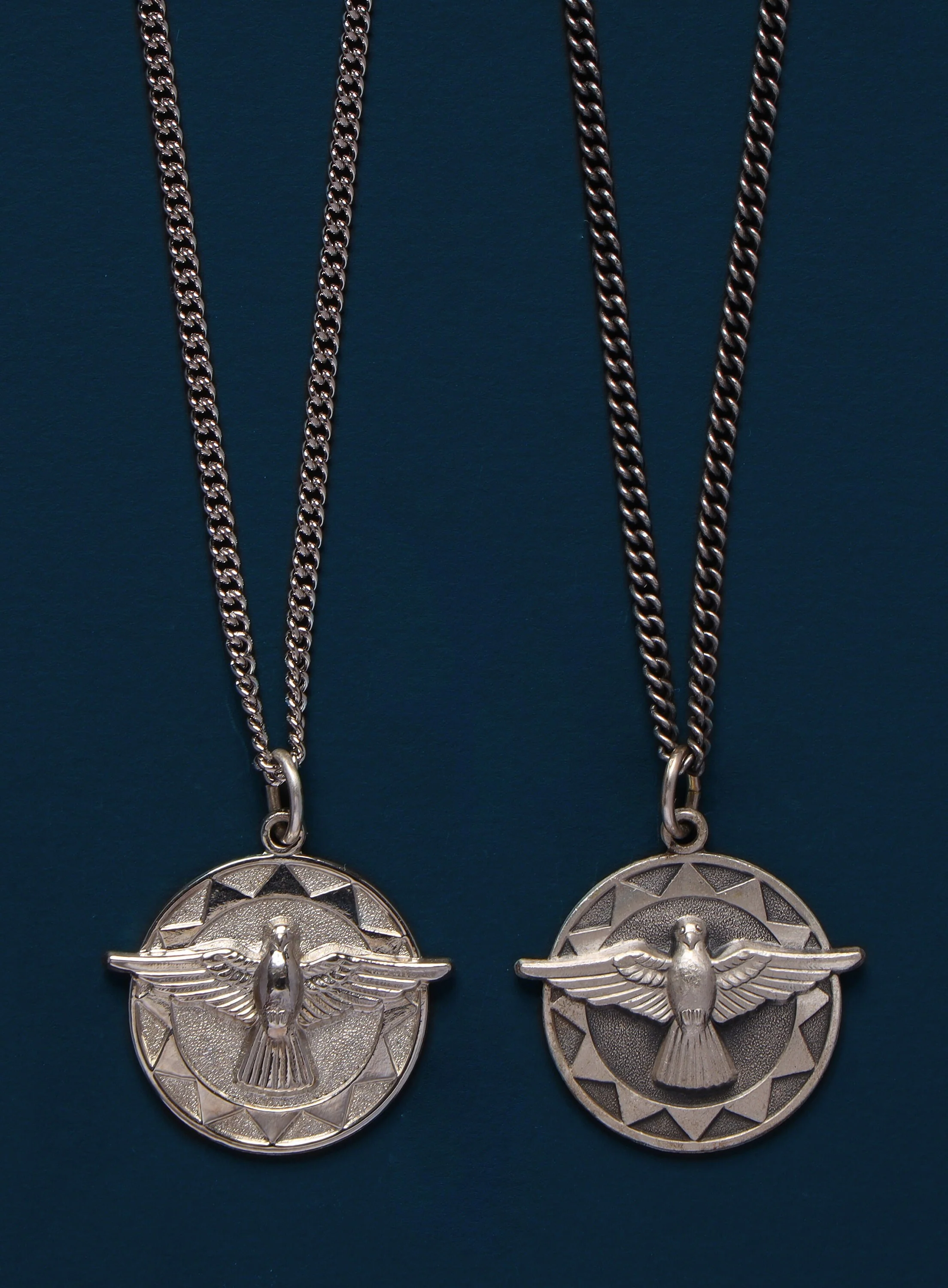Holy Spirit Dove Sterling Silver Pendant Necklace for Men