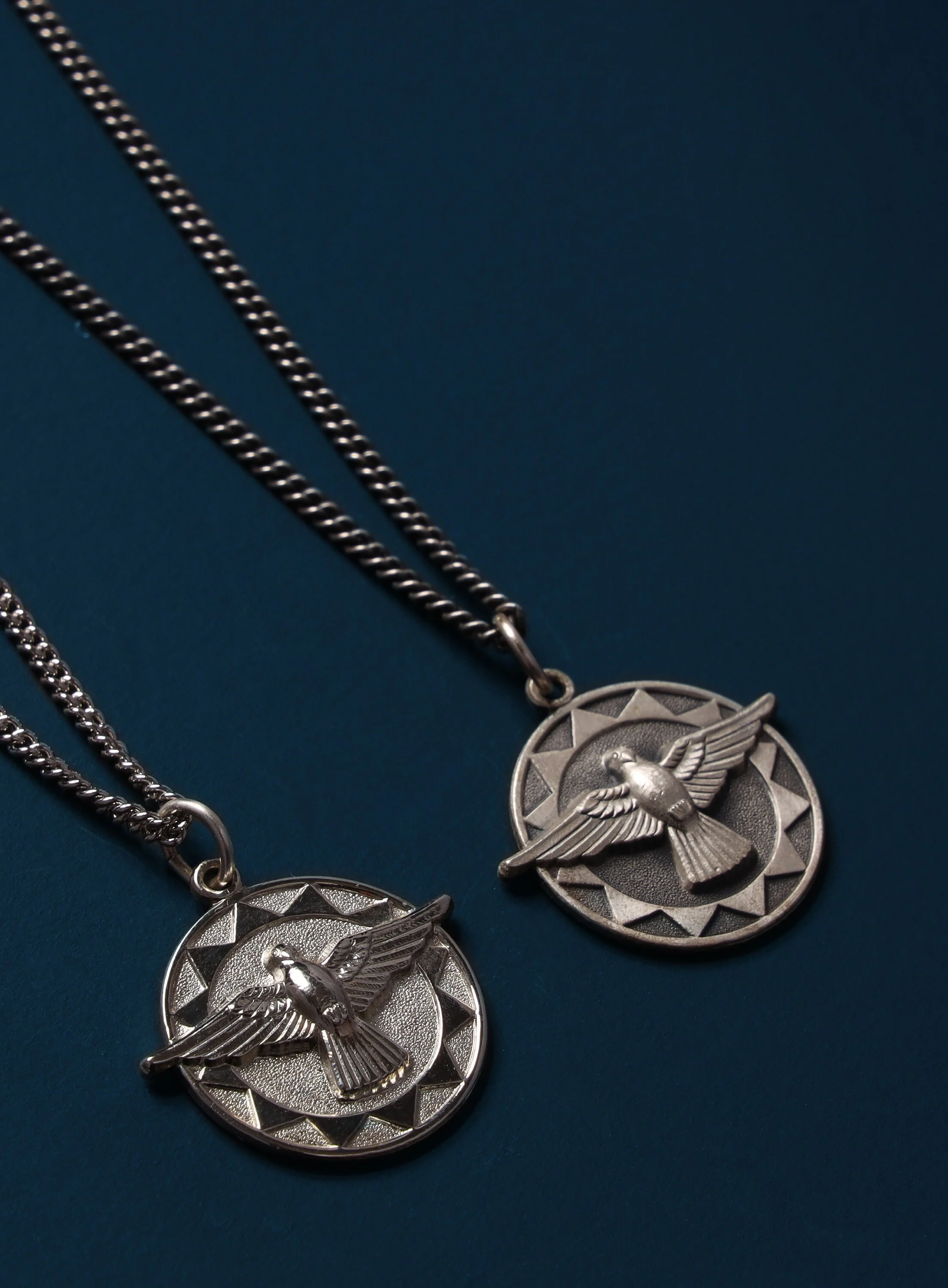 Holy Spirit Dove Sterling Silver Pendant Necklace for Men - Image 4