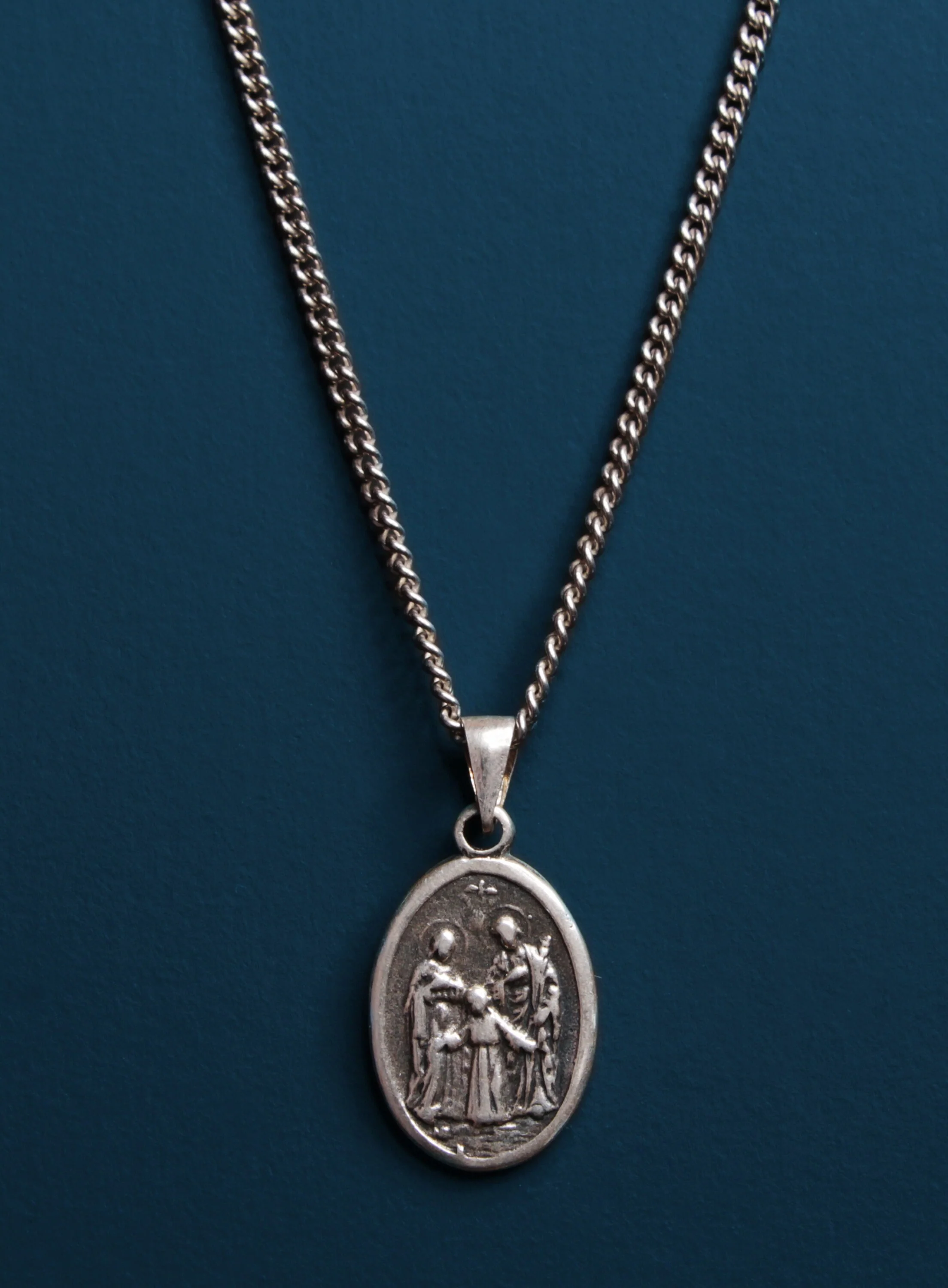 925 Sterling Silver Holy Spirit Oval Medal - Image 3