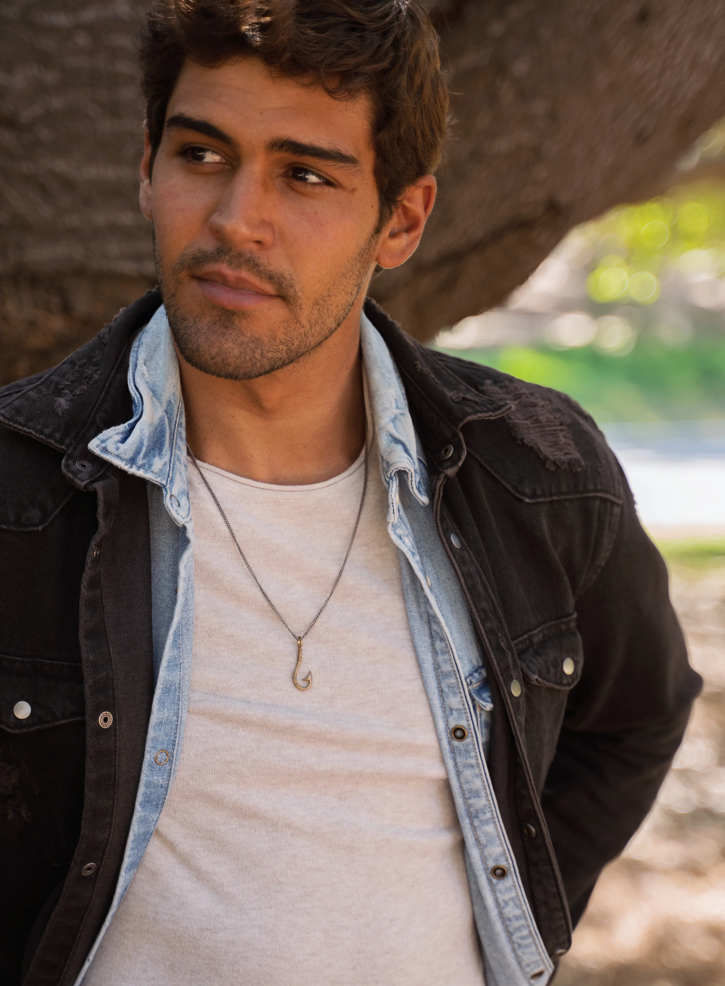 Bronze Hook Necklace for Men - Image 2