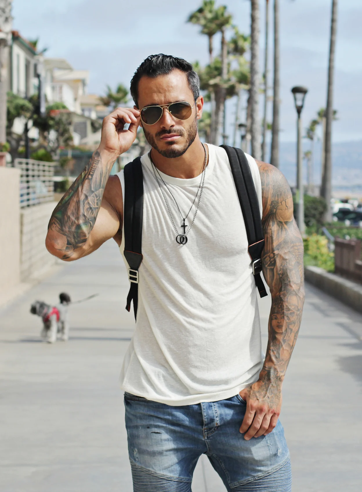 LARGE BLACK CROSS NECKLACE FOR MEN - Image 3